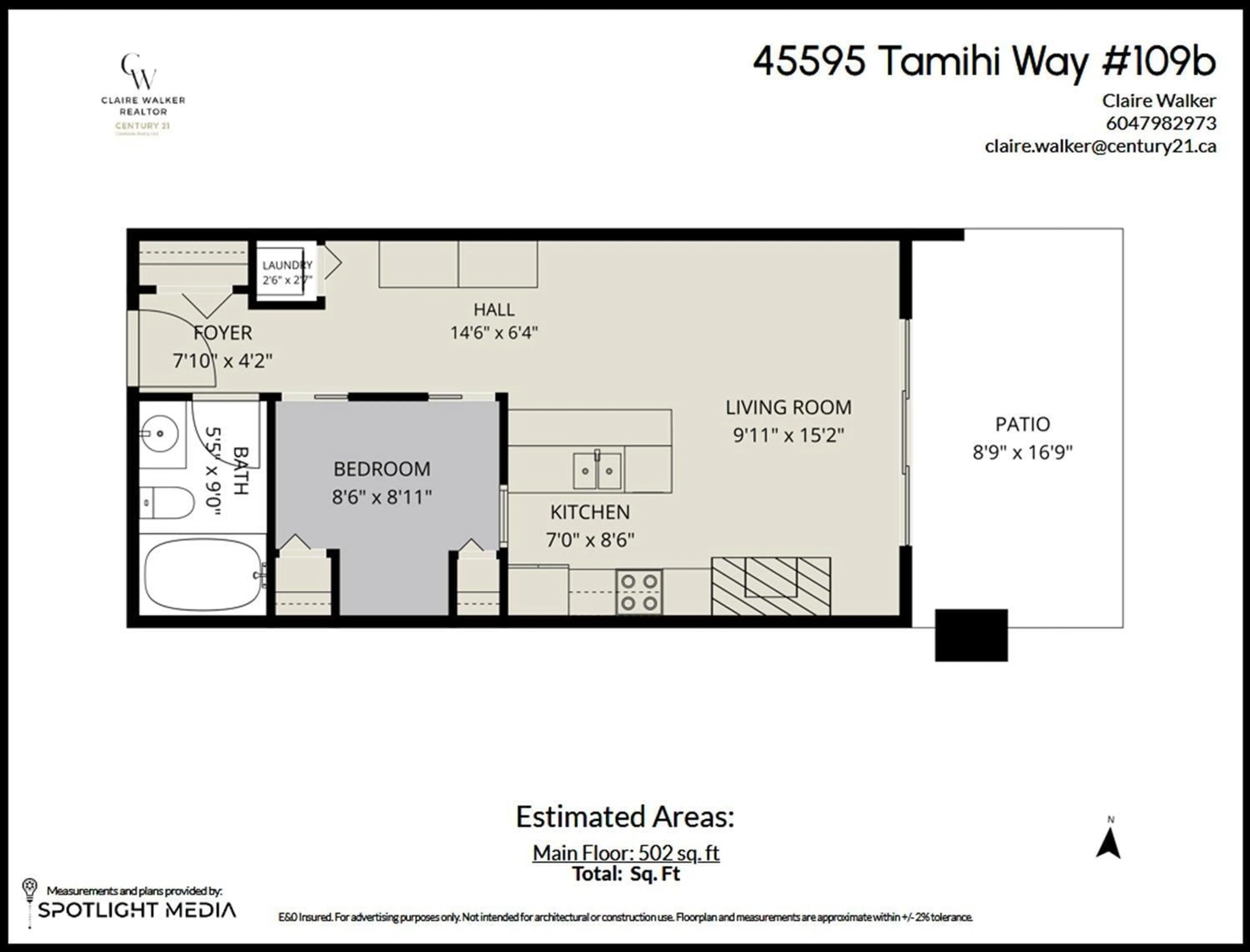 Floor plan for 109B - 45595 TAMIHI WAY, Chilliwack British Columbia V2R0G3