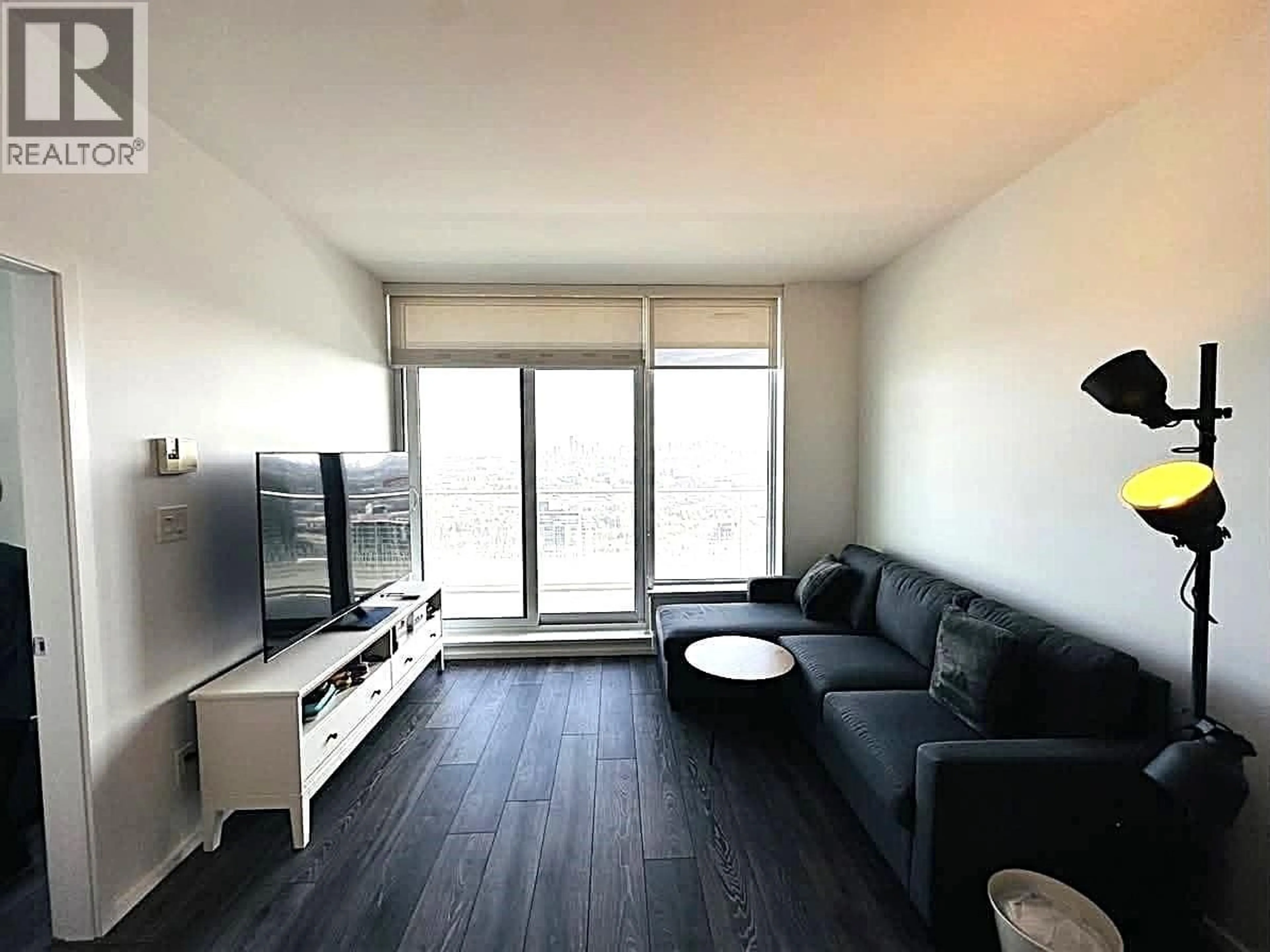Living room with furniture, wood/laminate floor for 4203 - 4650 BRENTWOOD BOULEVARD, Burnaby British Columbia V5C0M3