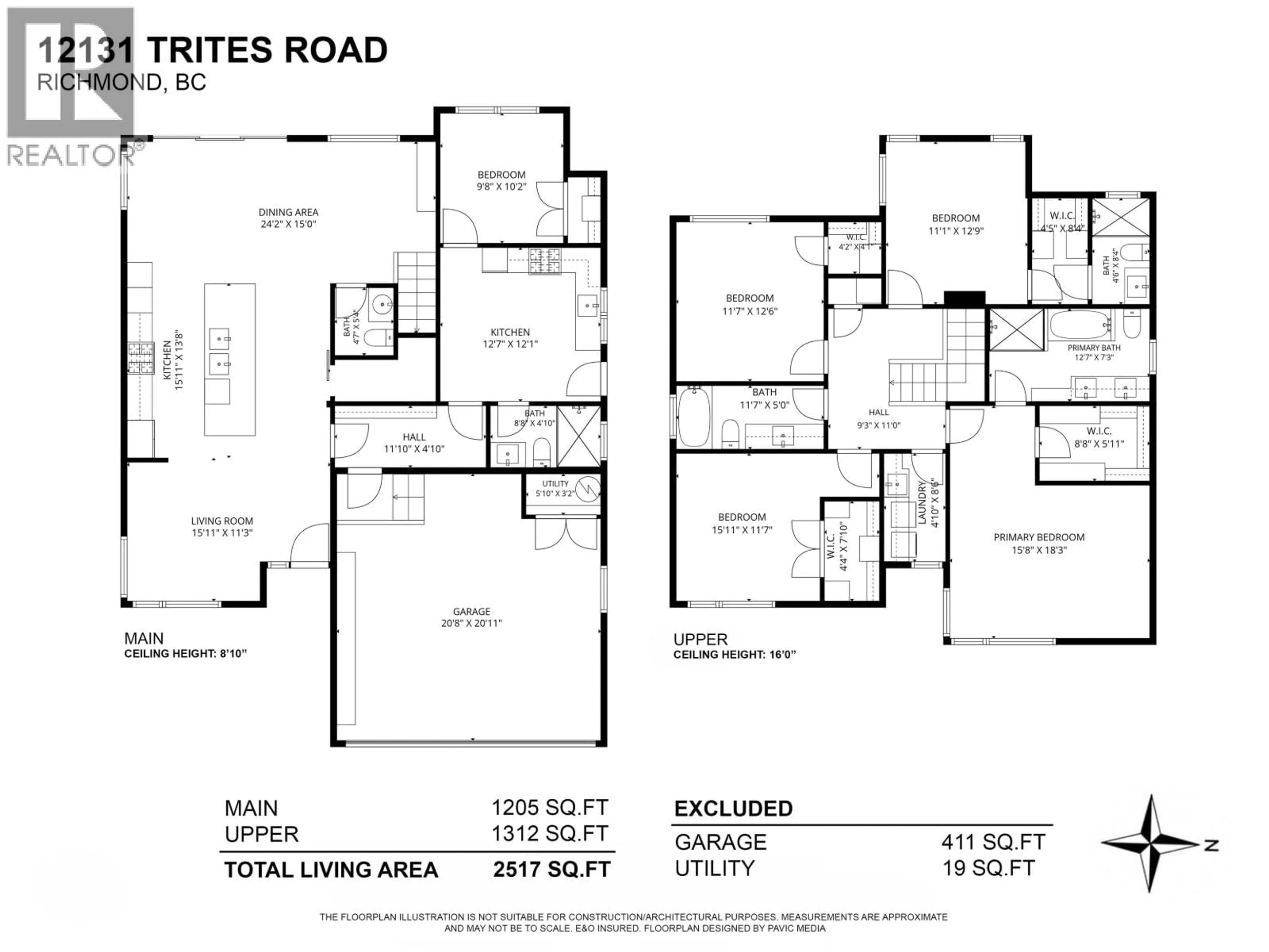 Floor plan for 12131 TRITES ROAD, Richmond British Columbia V7E3B3