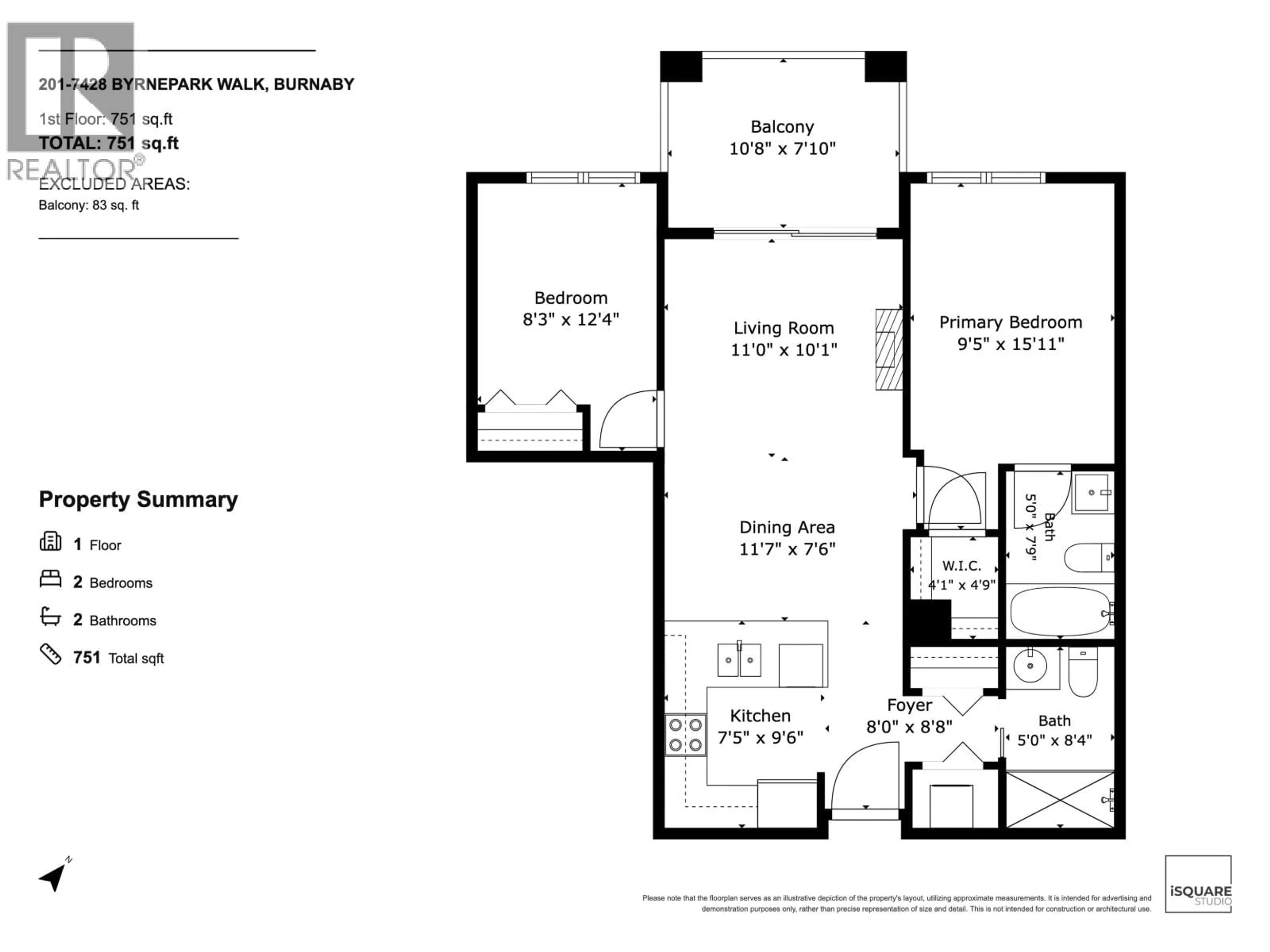 Floor plan for 201 - 7428 BYRNEPARK WALK, Burnaby British Columbia V3N0B4