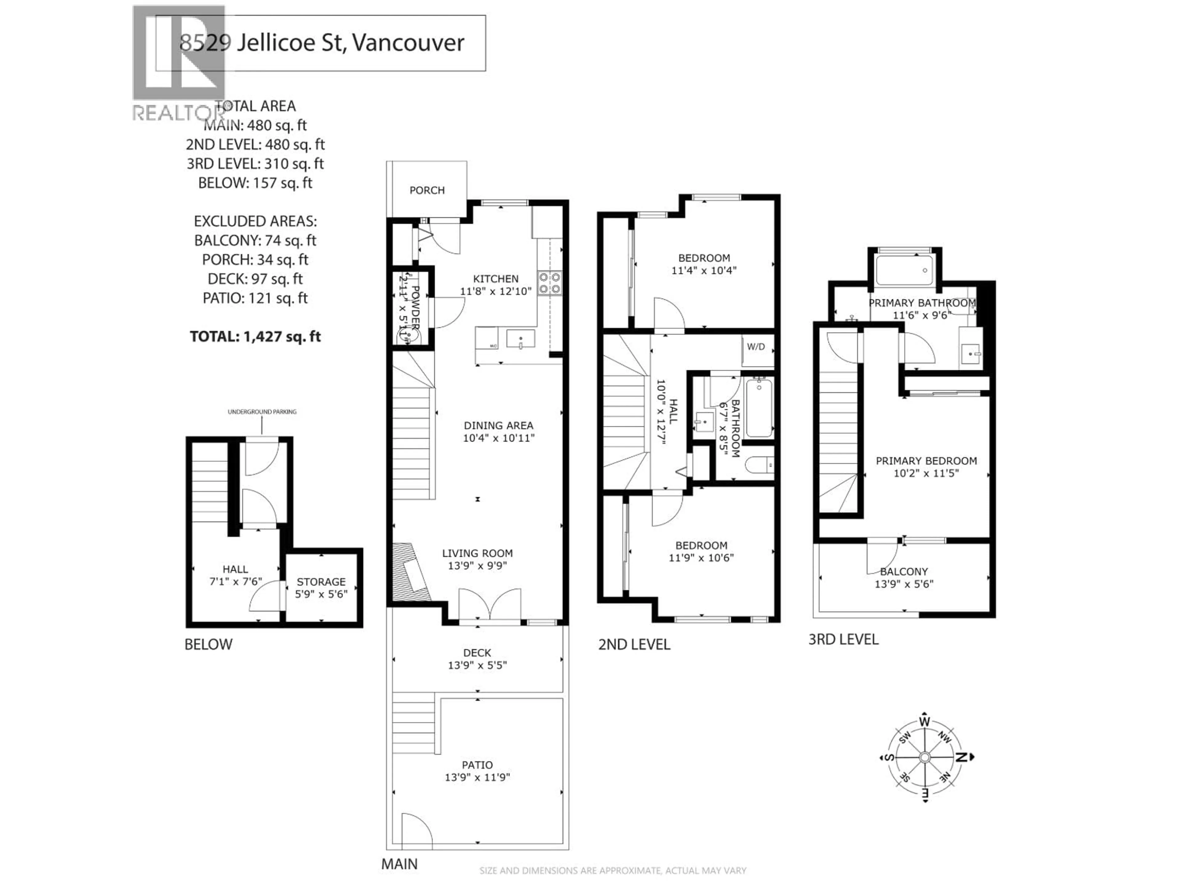 Floor plan for 8529 JELLICOE STREET, Vancouver British Columbia V5S4T5