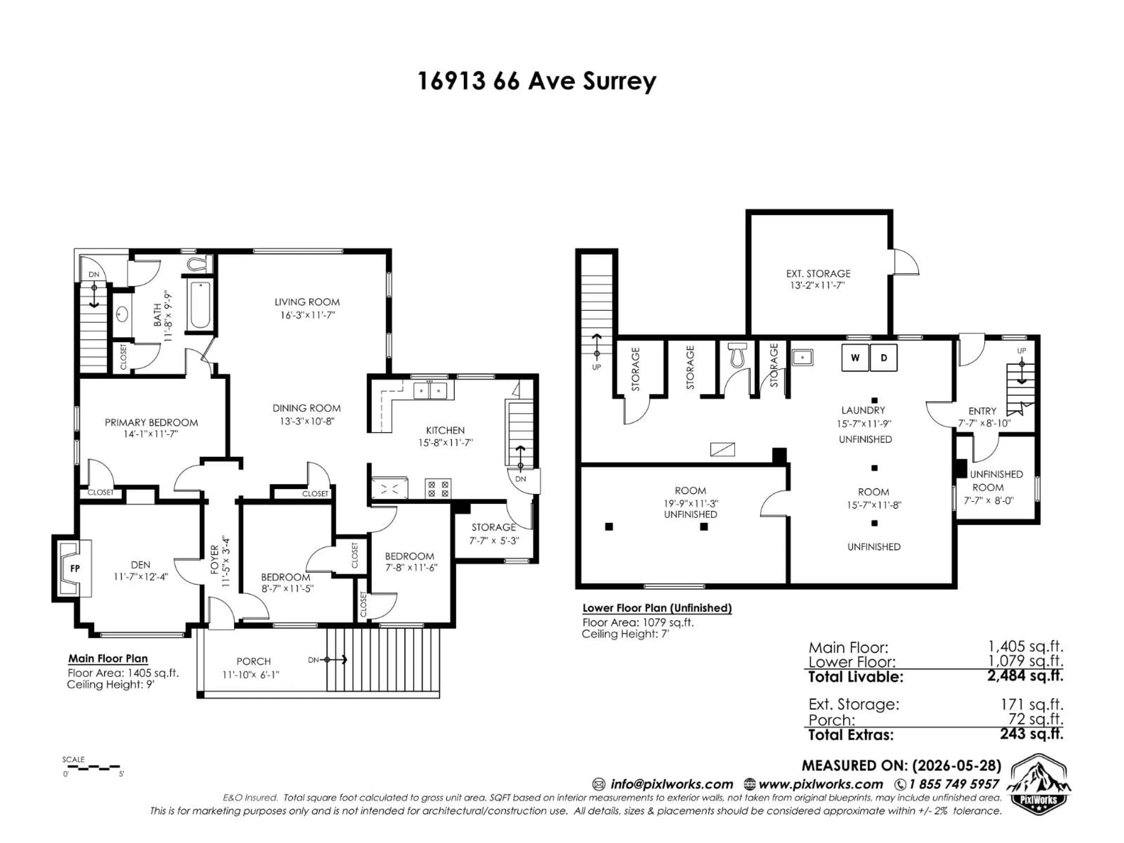 Floor plan for 16913 66 AVENUE, Surrey British Columbia V3S5M1
