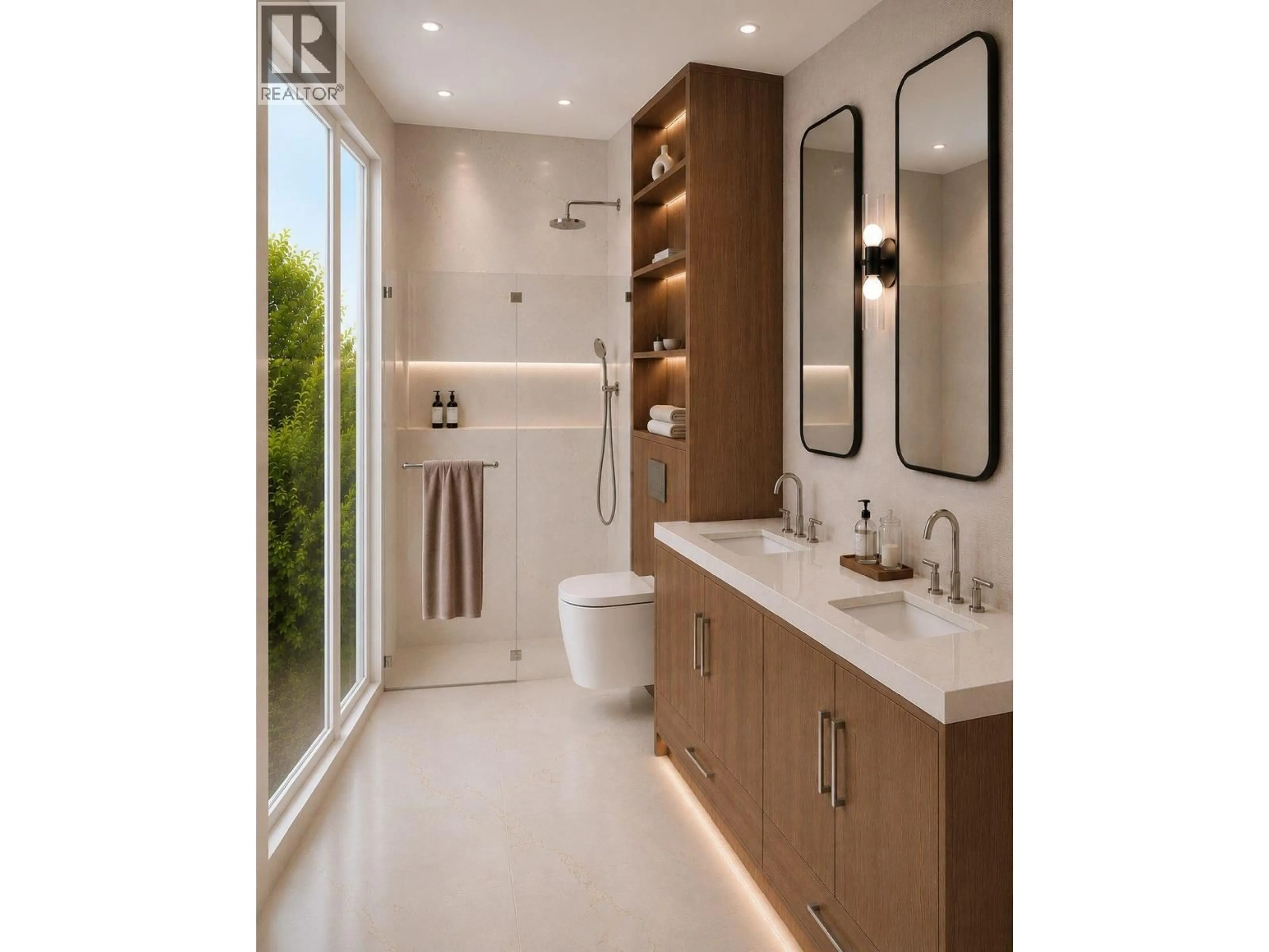 Contemporary bathroom, ceramic/tile floor for 1 - 231 39TH AVENUE, Vancouver British Columbia V5W1K1