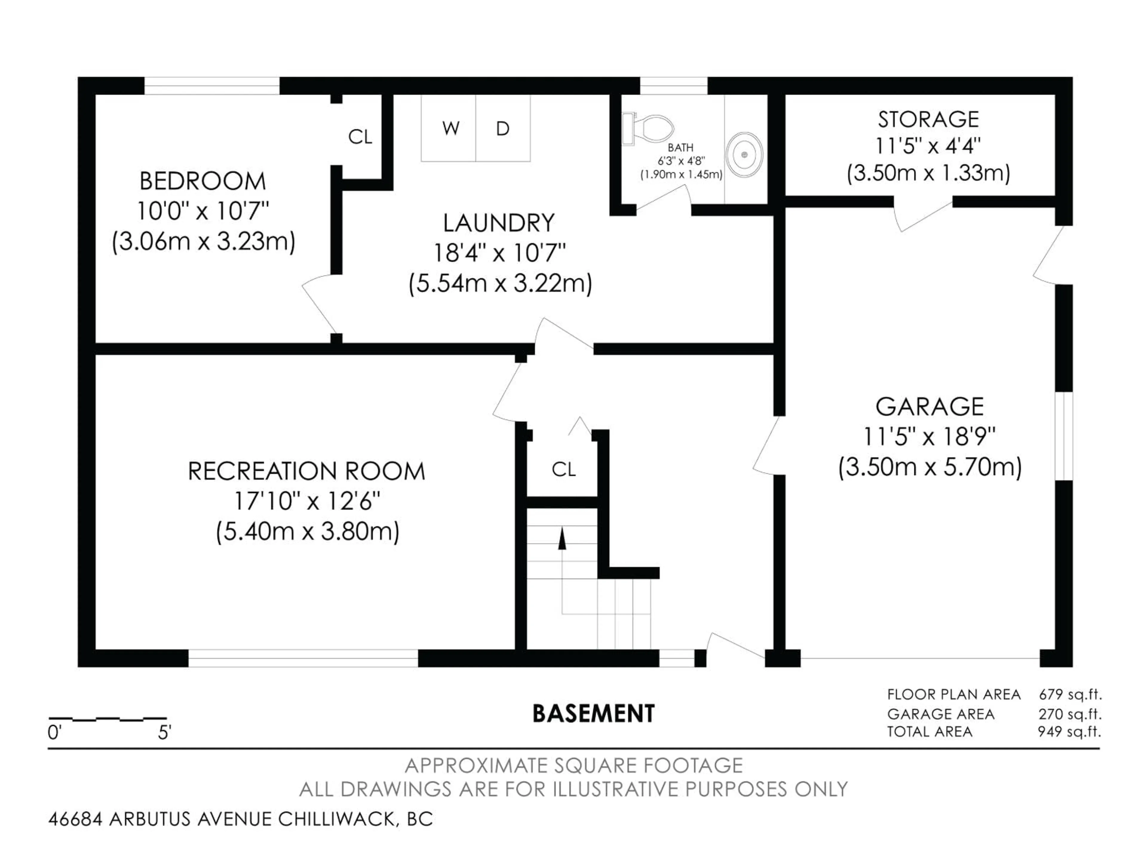 Floor plan for 46684 ARBUTUS AVENUE, Chilliwack British Columbia V2P6P4