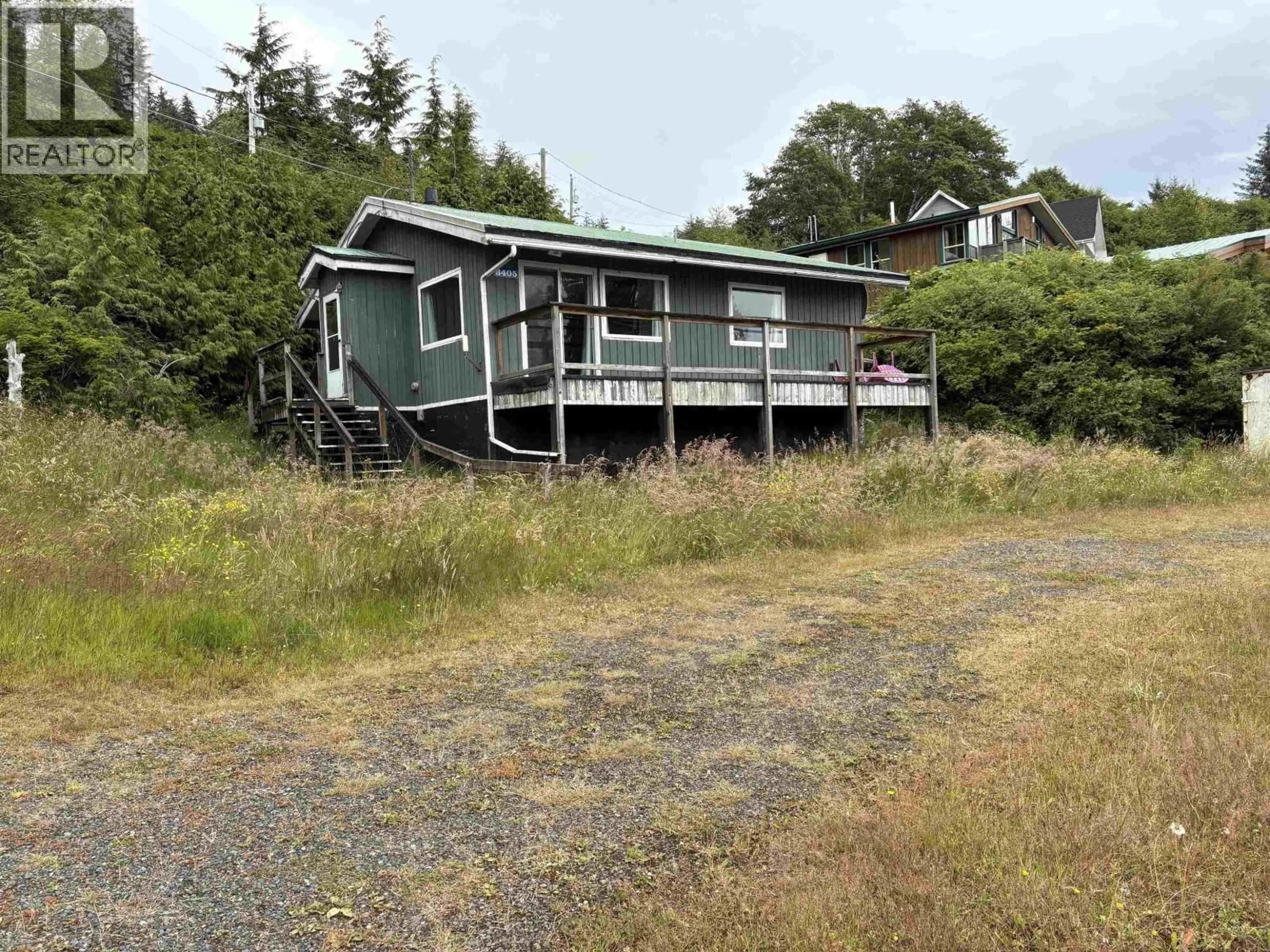 A pic from outside/outdoor area/front of a property/back of a property/a pic from drone, building for 3405 OCEANVIEW DRIVE, Daajing Giids City British Columbia V0T1S0