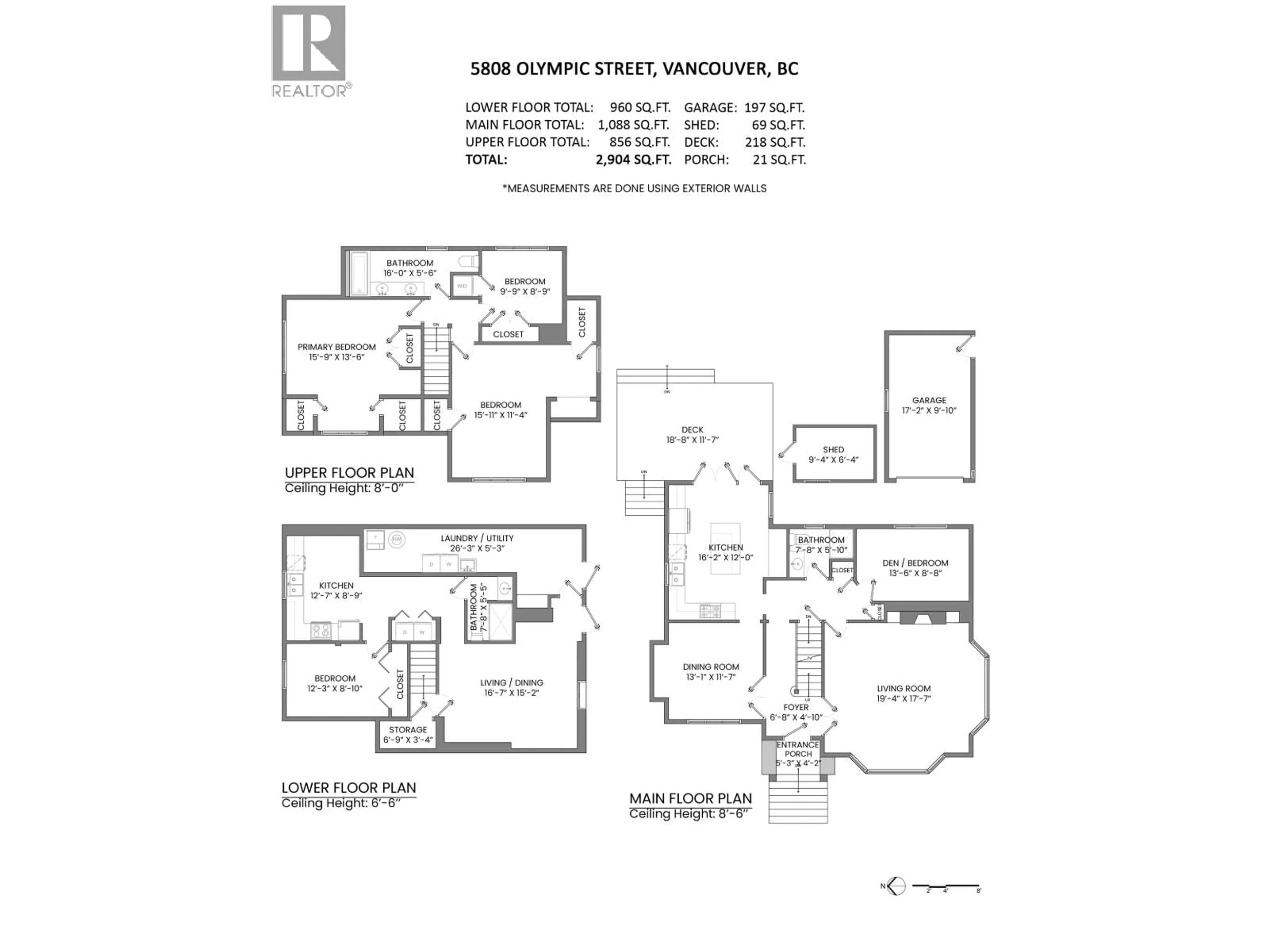 Floor plan for 5808 OLYMPIC STREET, Vancouver British Columbia V6N1Z6