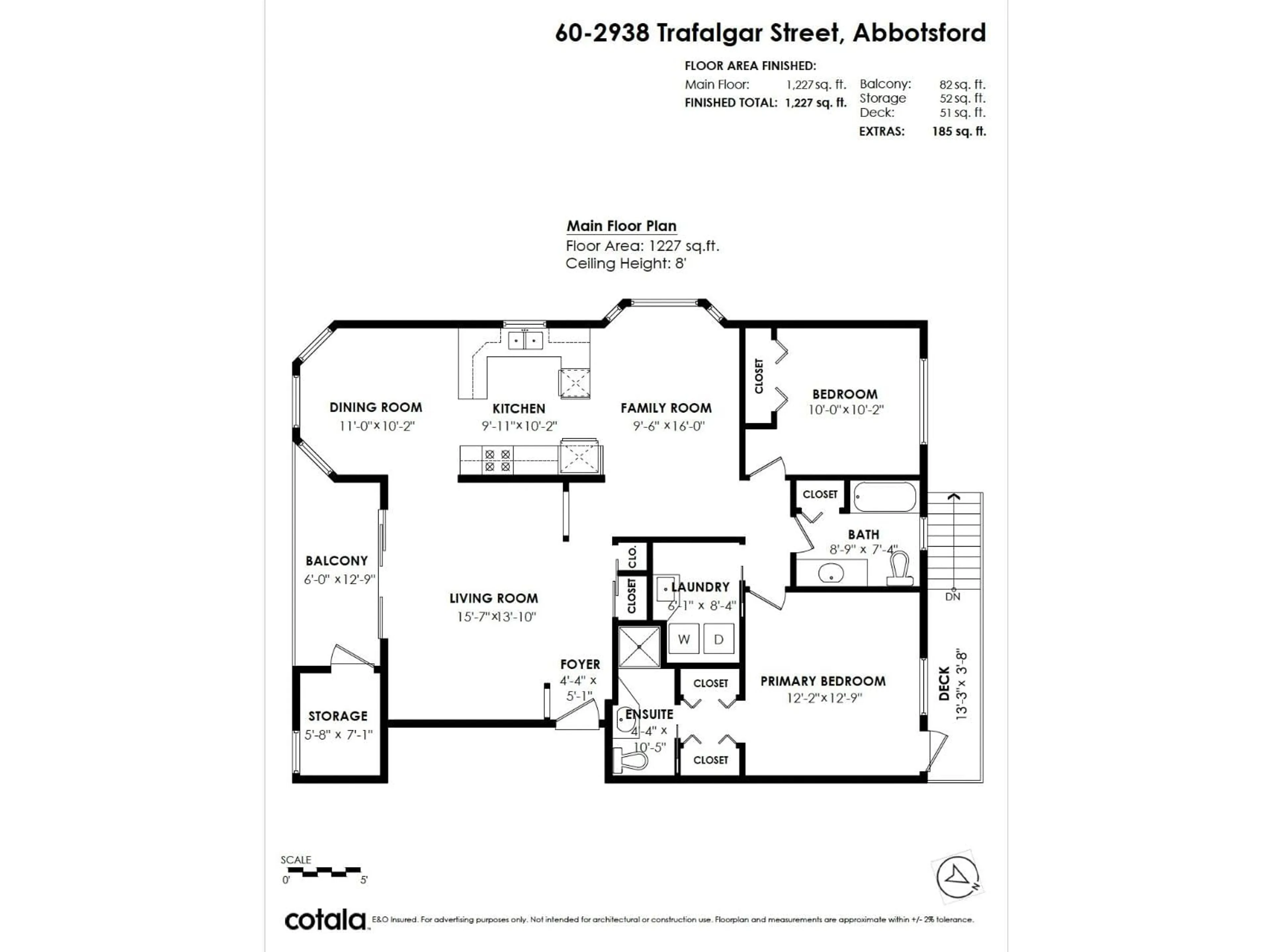 Floor plan for 60 - 2938 TRAFALGAR STREET, Abbotsford British Columbia V6K2W6