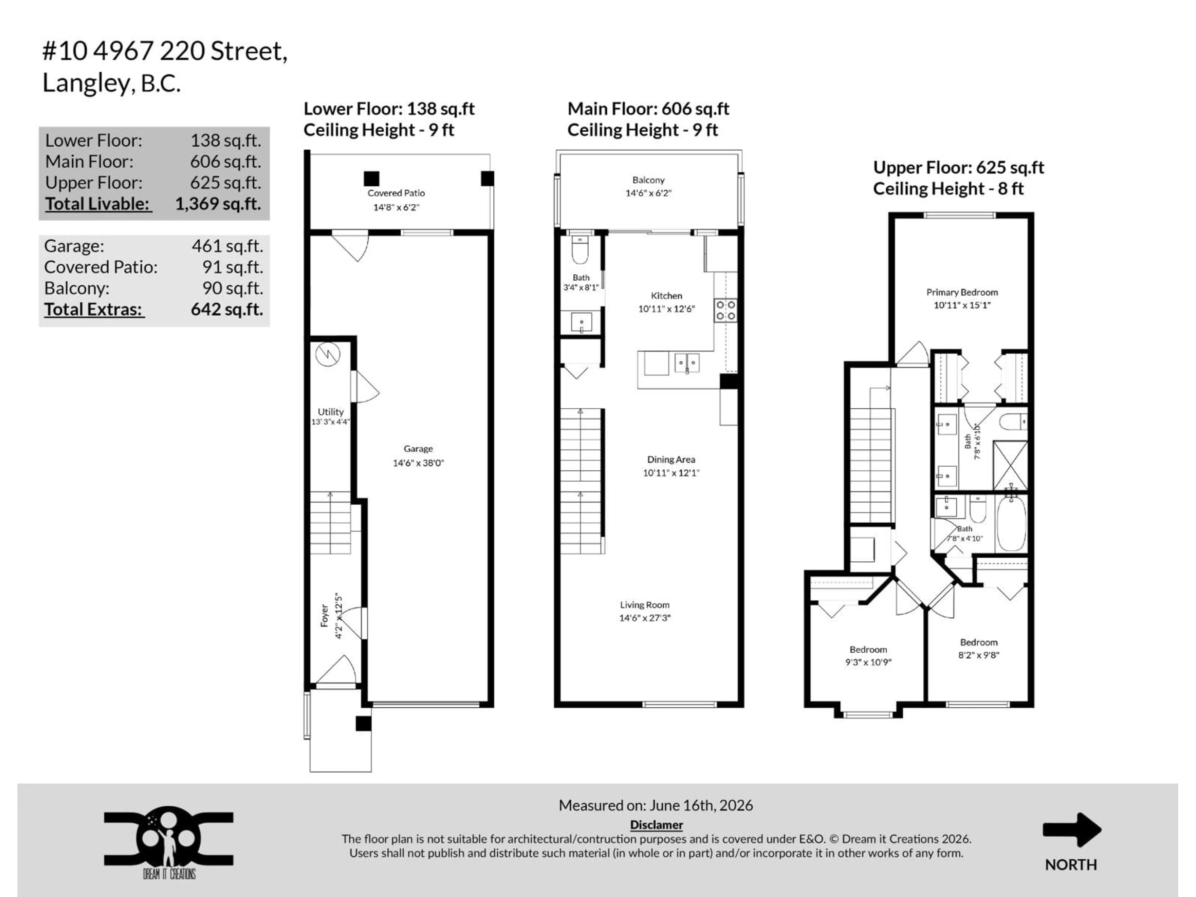Floor plan for 10 - 4967 220 STREET, Langley British Columbia V3A0G3