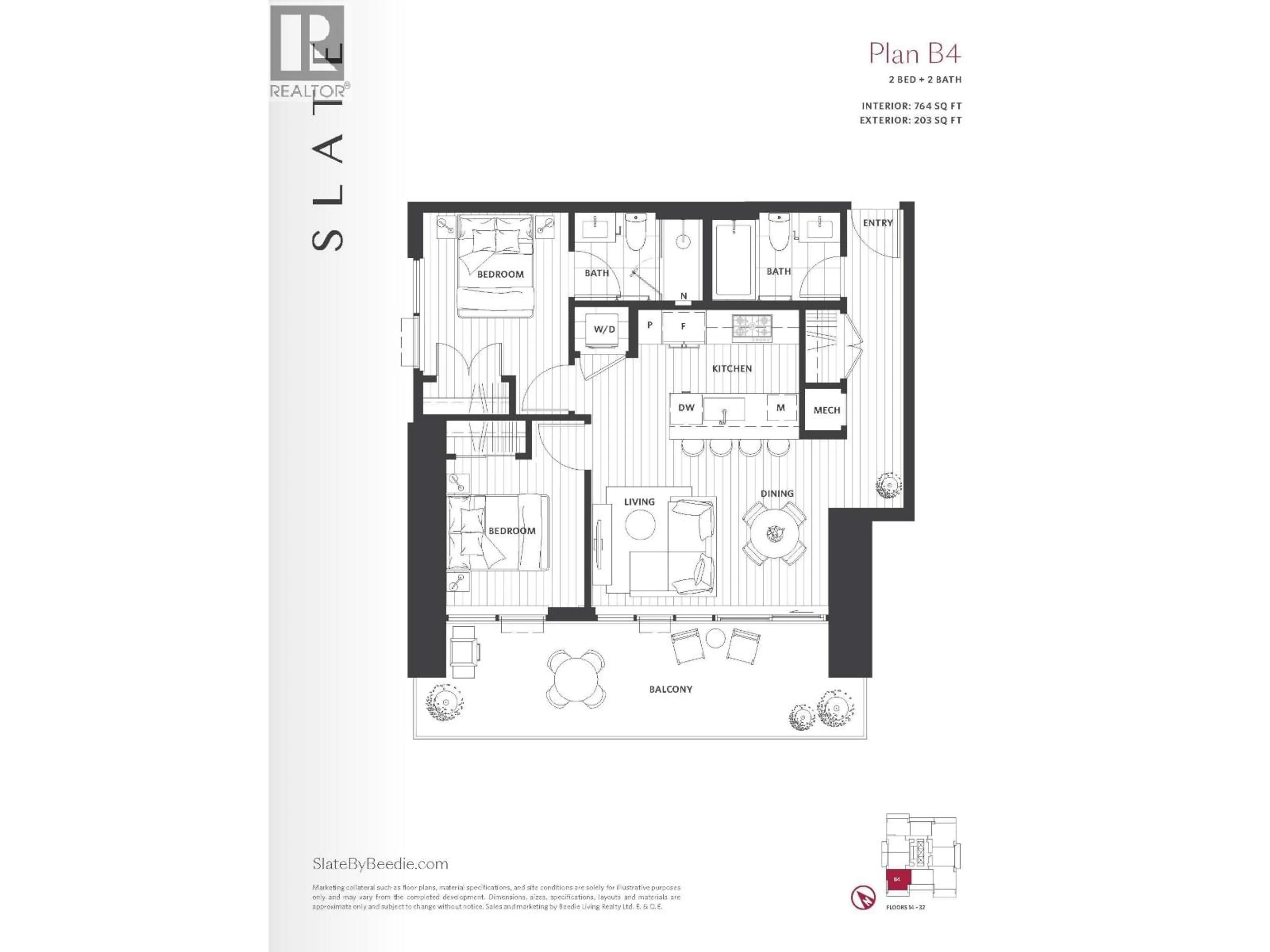 Floor plan for 2508 - 2135 SPRINGER AVENUE, Burnaby British Columbia V5B0C1
