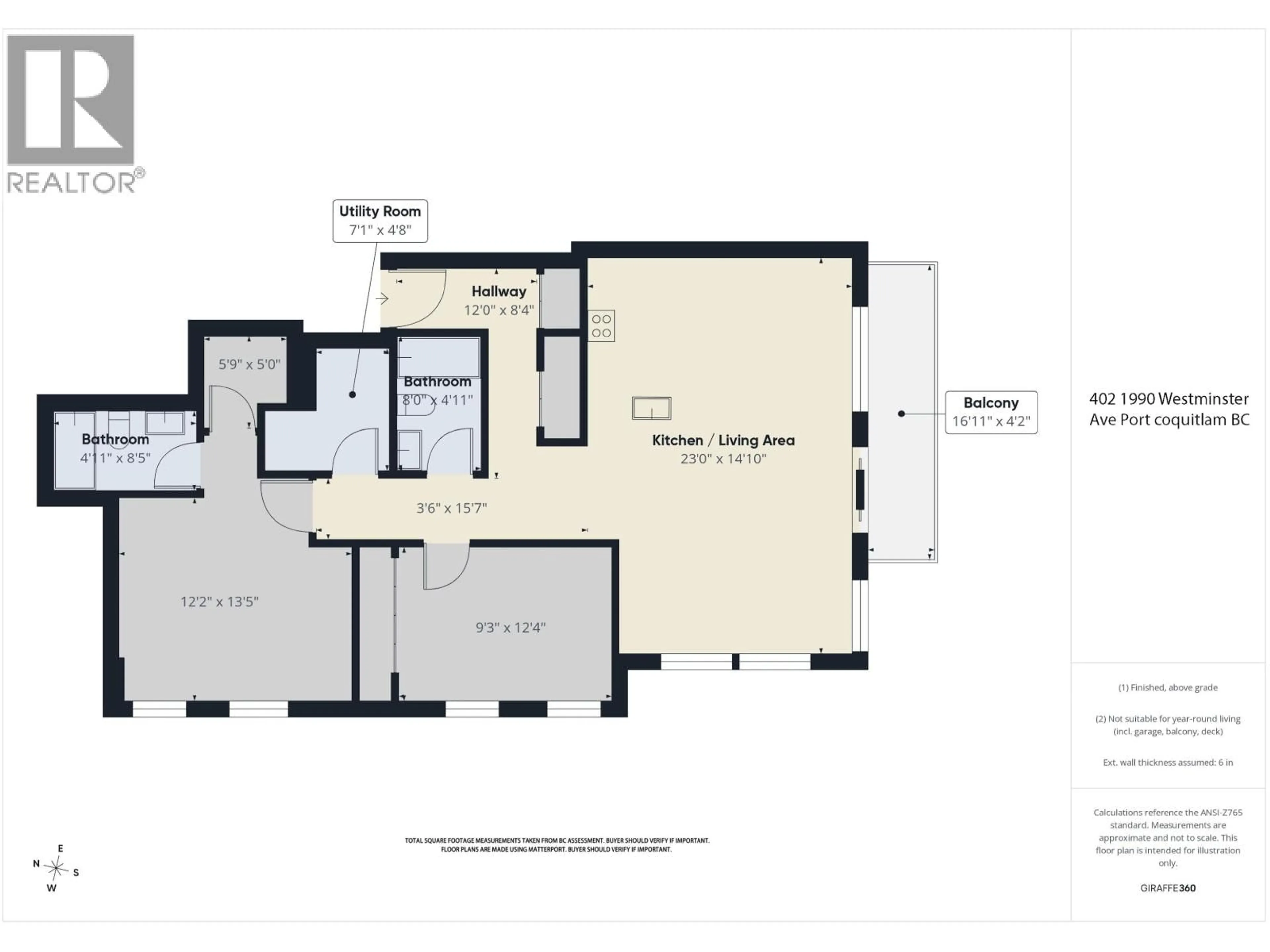 Floor plan for 402 - 1990 WESTMINSTER AVENUE, Port Coquitlam British Columbia V3B1E8