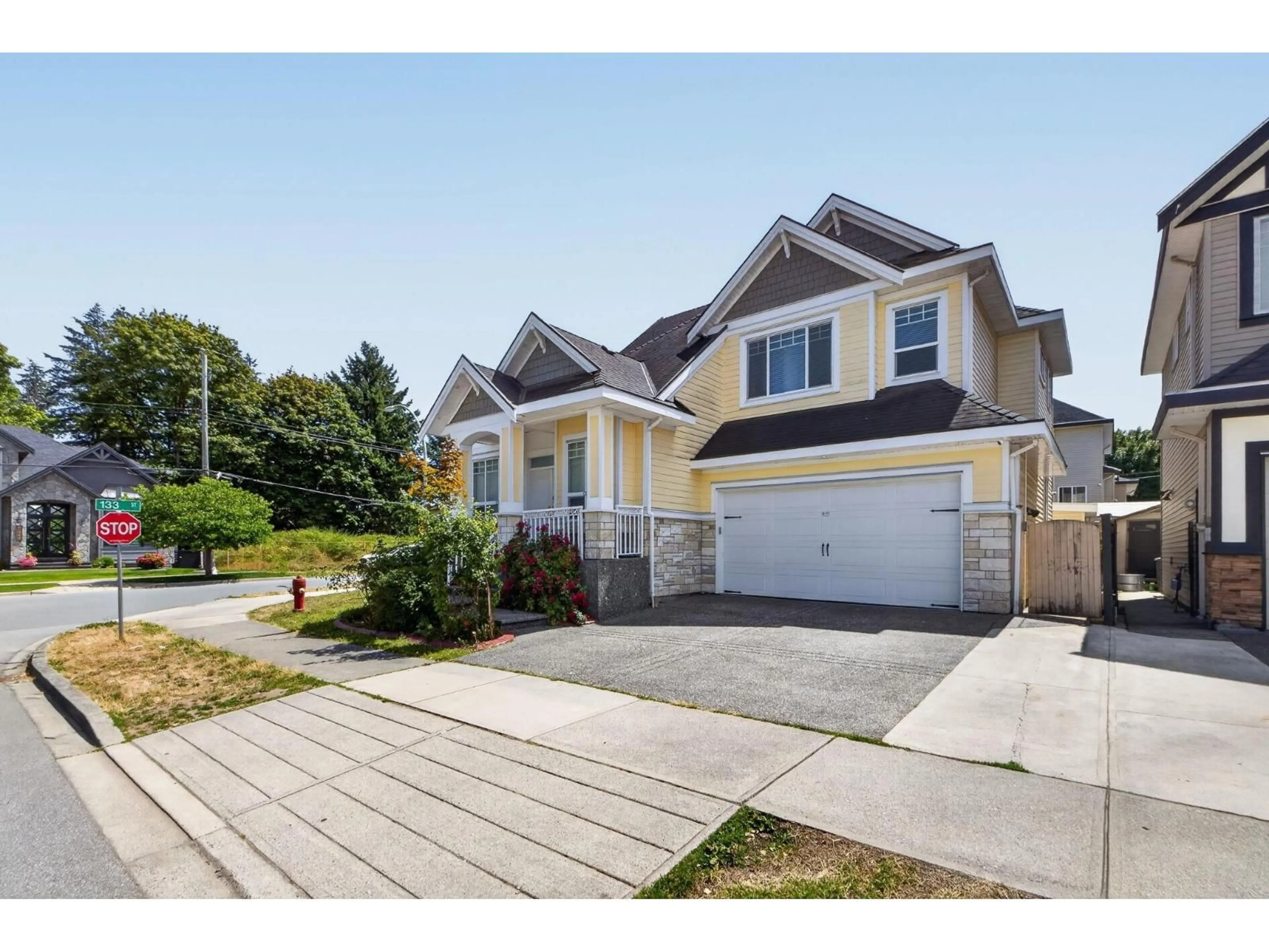 Home with vinyl exterior material, street for 13296 62A AVENUE, Surrey British Columbia V3X0A9