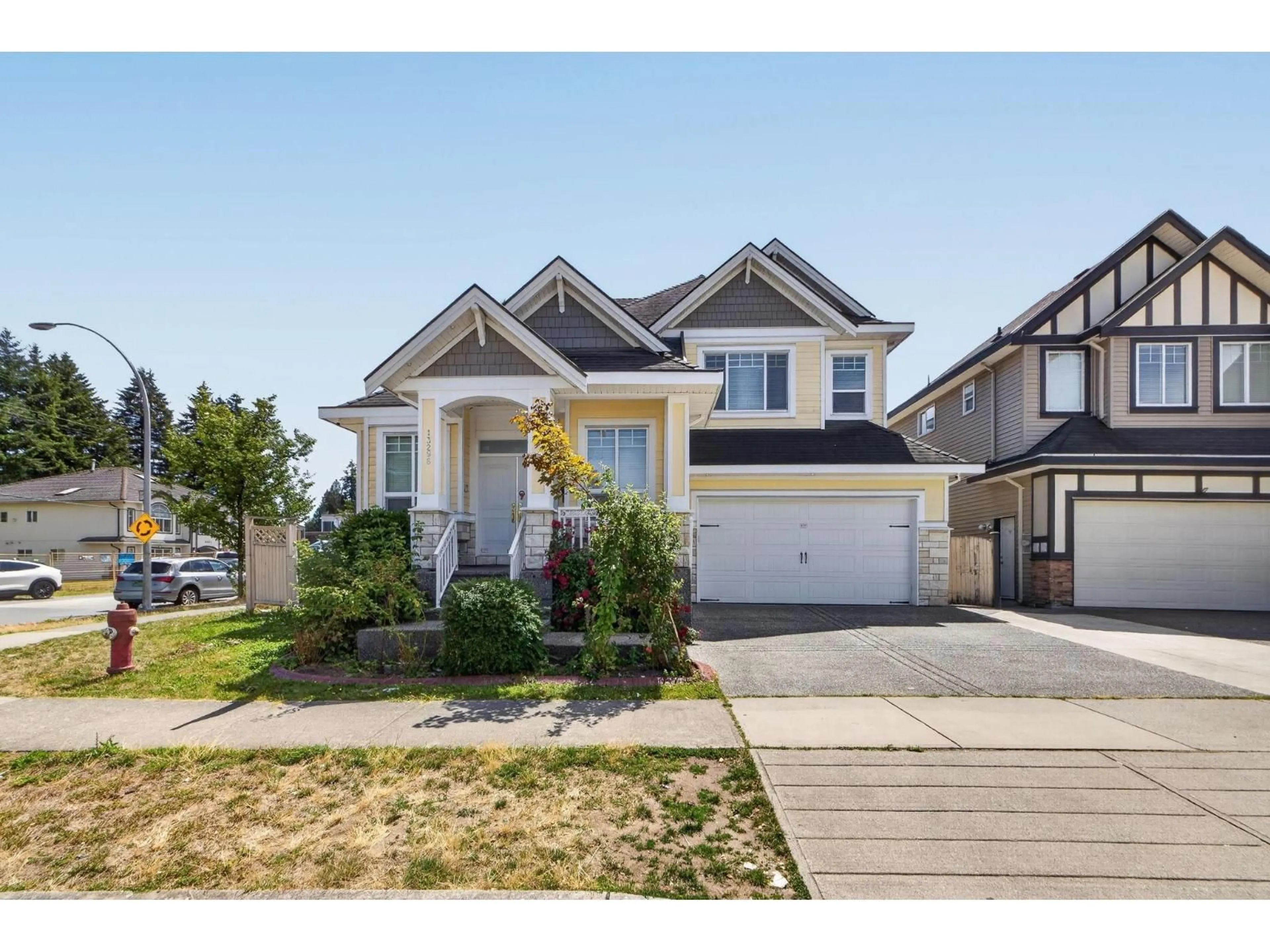 Home with vinyl exterior material, street for 13296 62A AVENUE, Surrey British Columbia V3X0A9