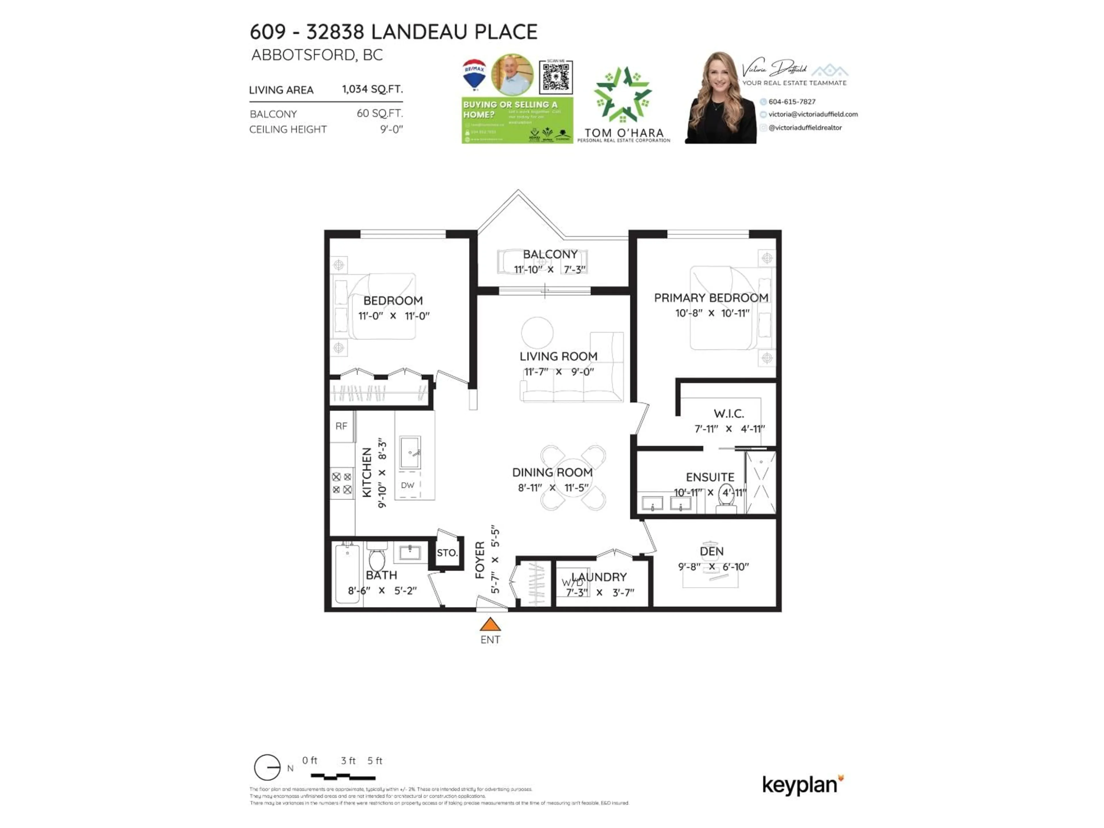 Floor plan for 609 - 32838 LANDEAU PLACE, Abbotsford British Columbia V2S0M6