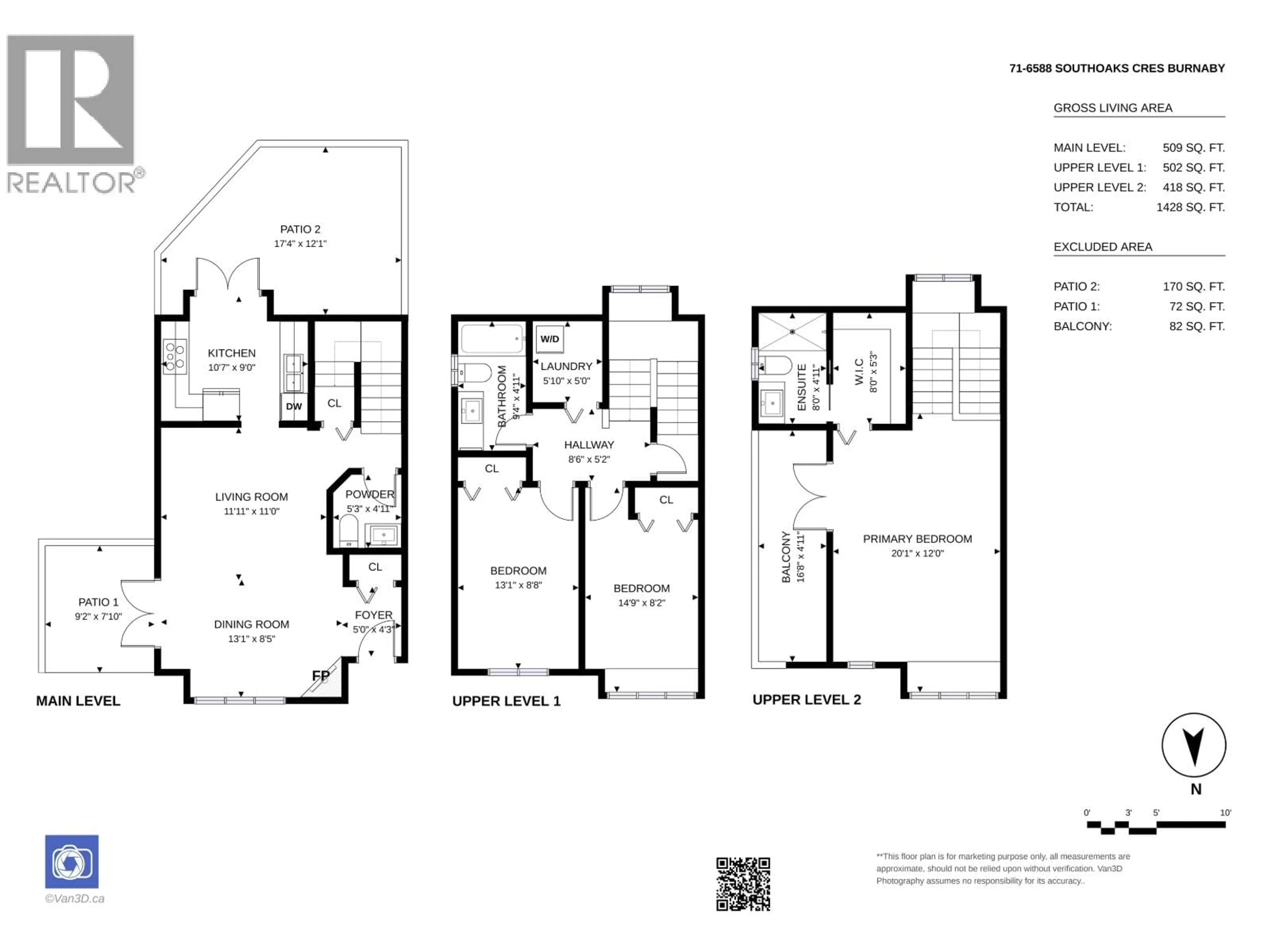 Floor plan for 71 - 6588 SOUTHOAKS CRESCENT, Burnaby British Columbia V5E2K1