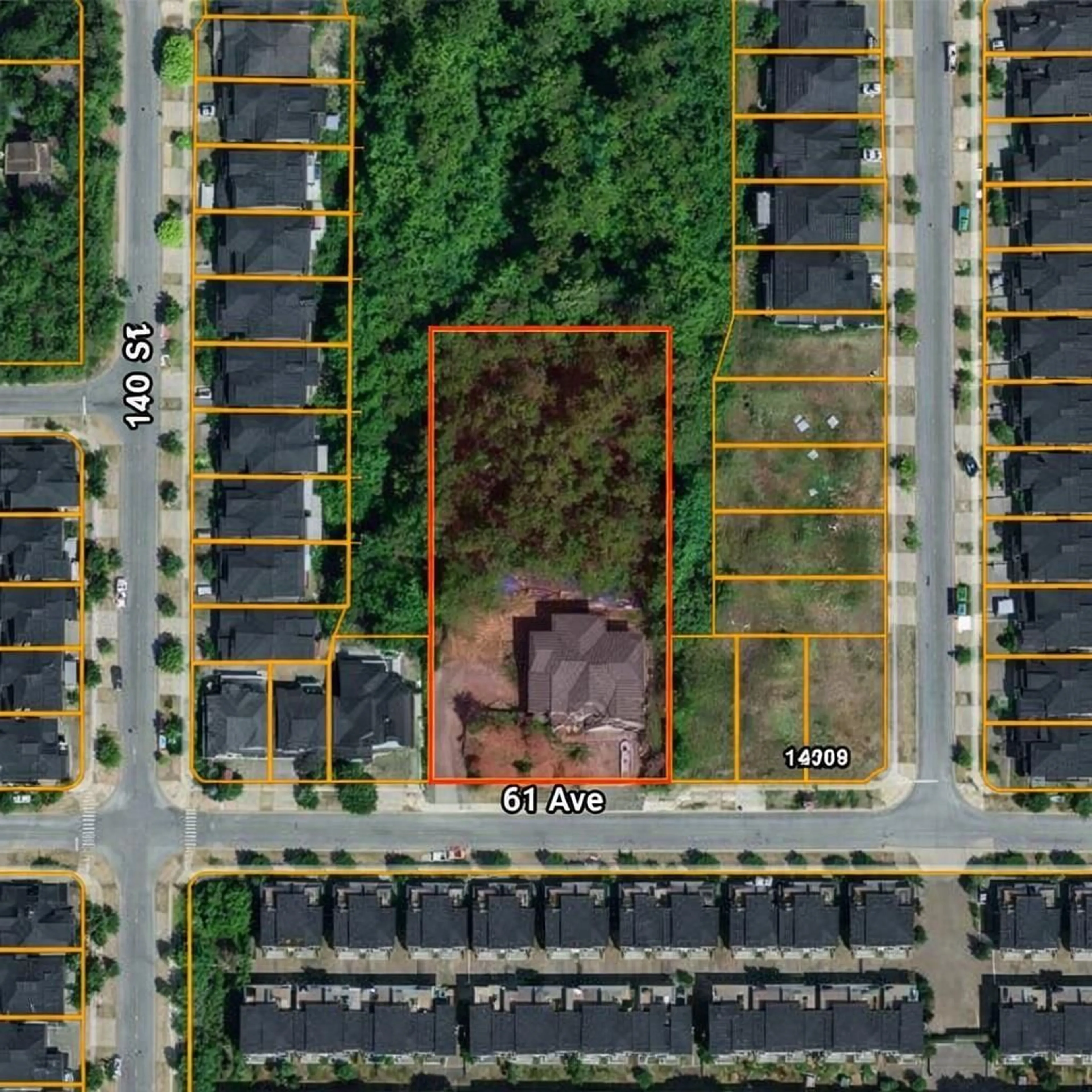 A pic from outside/outdoor area/front of a property/back of a property/a pic from drone, street for 14047 61 AVENUE, Surrey British Columbia V3X1E2
