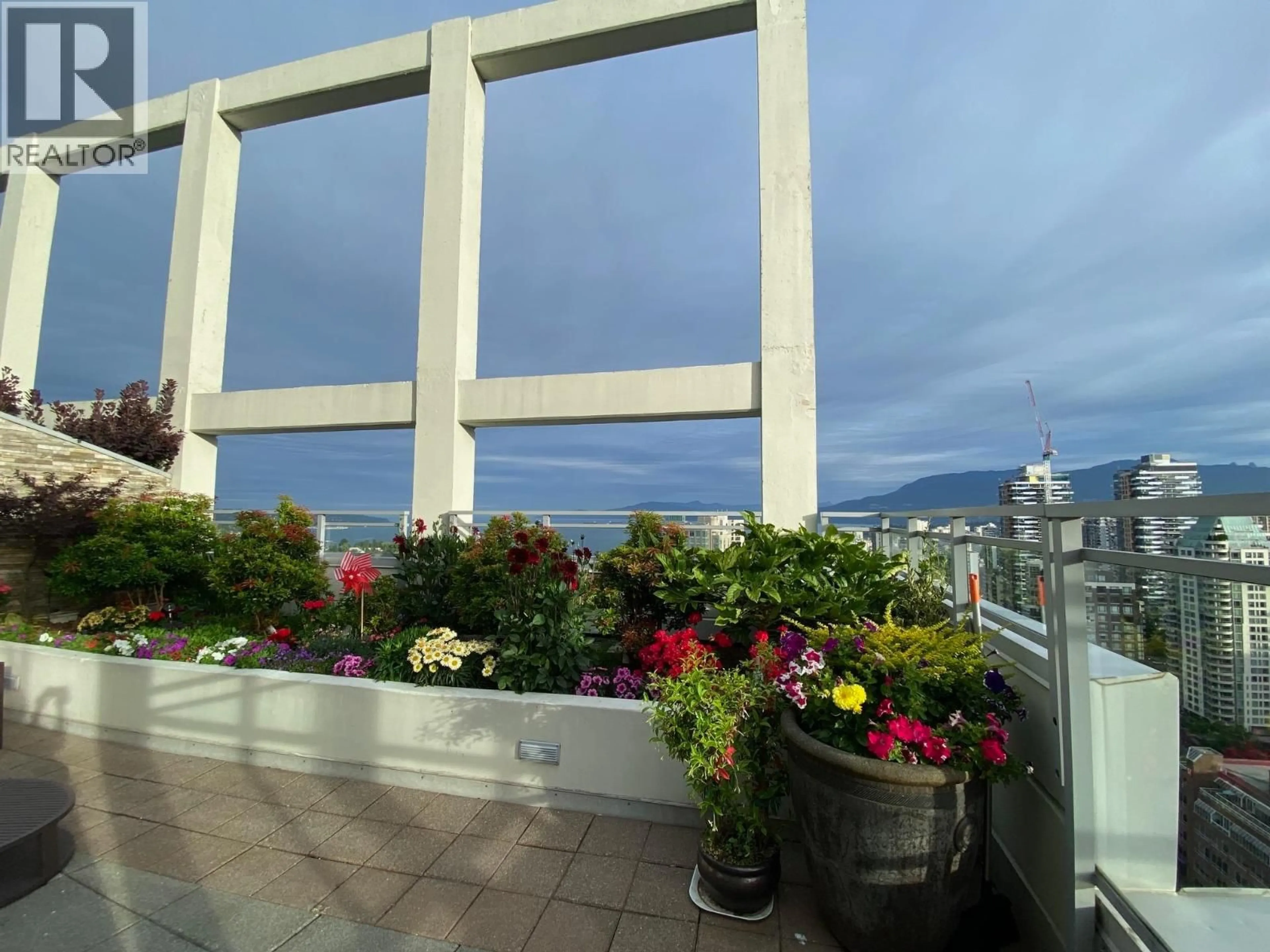 Balcony in the apartment, city buildings view from balcony for 2901 - 1455 HOWE STREET, Vancouver British Columbia V6Z1C2