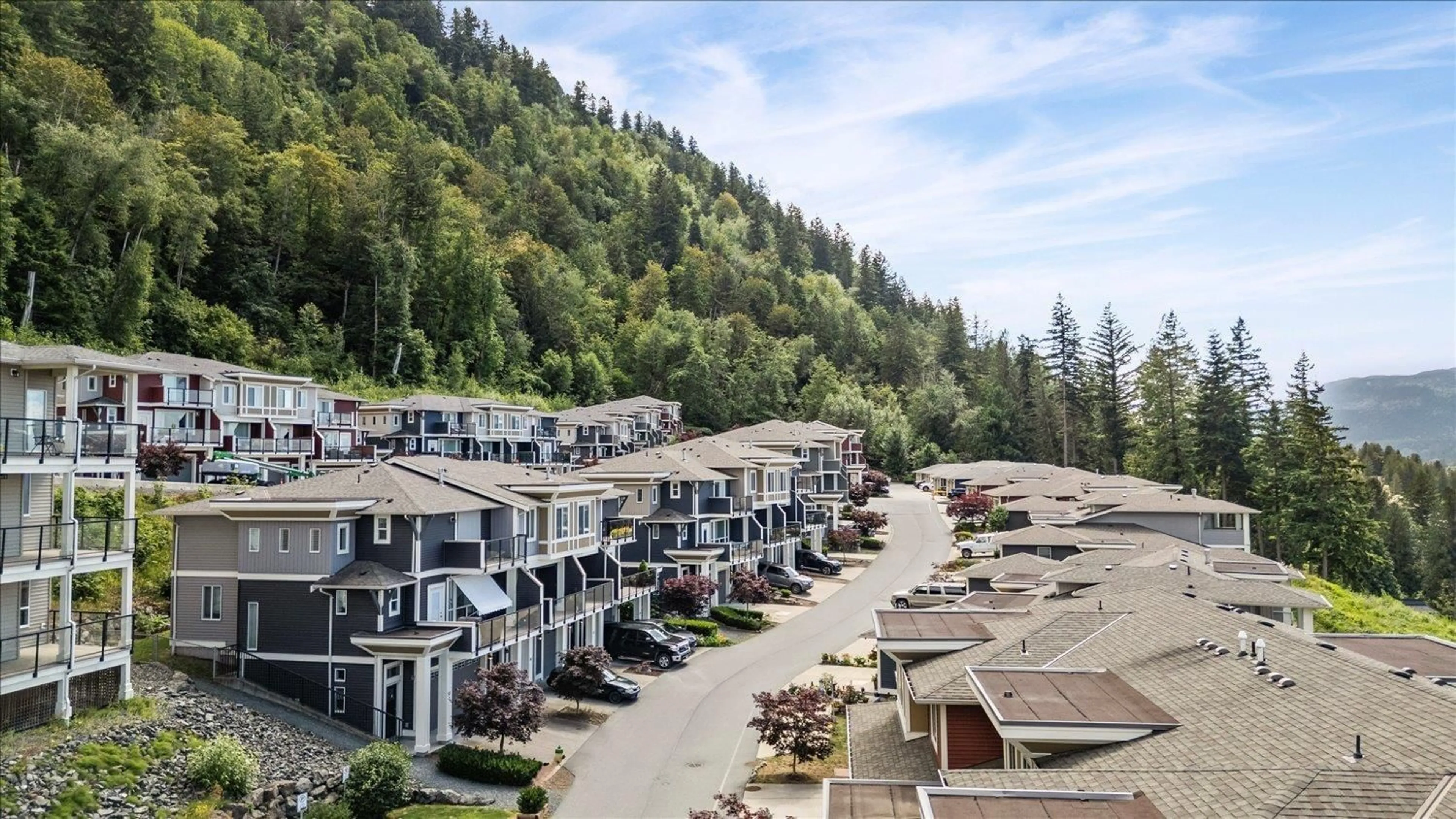 A pic from outside/outdoor area/front of a property/back of a property/a pic from drone, mountain view for 38 - 6026 LINDEMAN STREET, Chilliwack British Columbia V2R0W1
