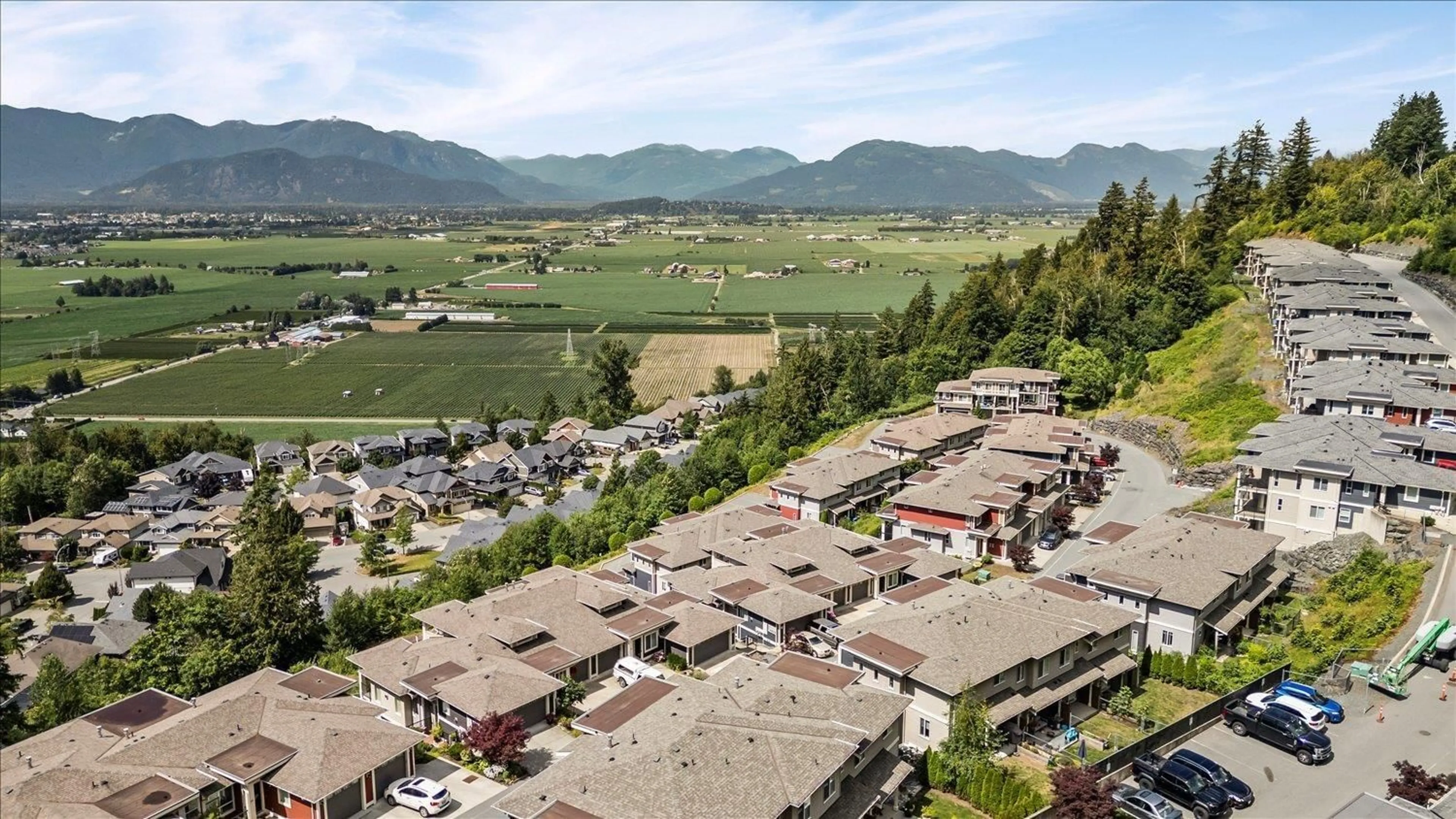 A pic from outside/outdoor area/front of a property/back of a property/a pic from drone, mountain view for 38 - 6026 LINDEMAN STREET, Chilliwack British Columbia V2R0W1