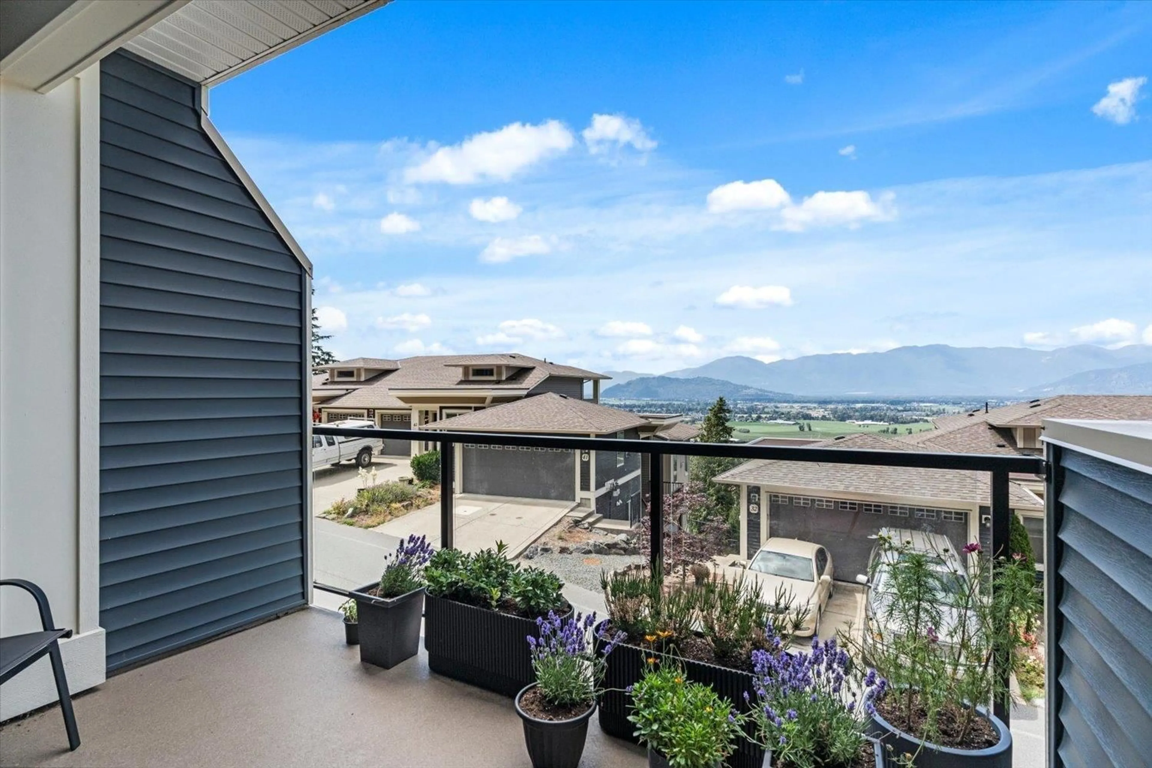 Balcony in the apartment, mountain view for 38 - 6026 LINDEMAN STREET, Chilliwack British Columbia V2R0W1