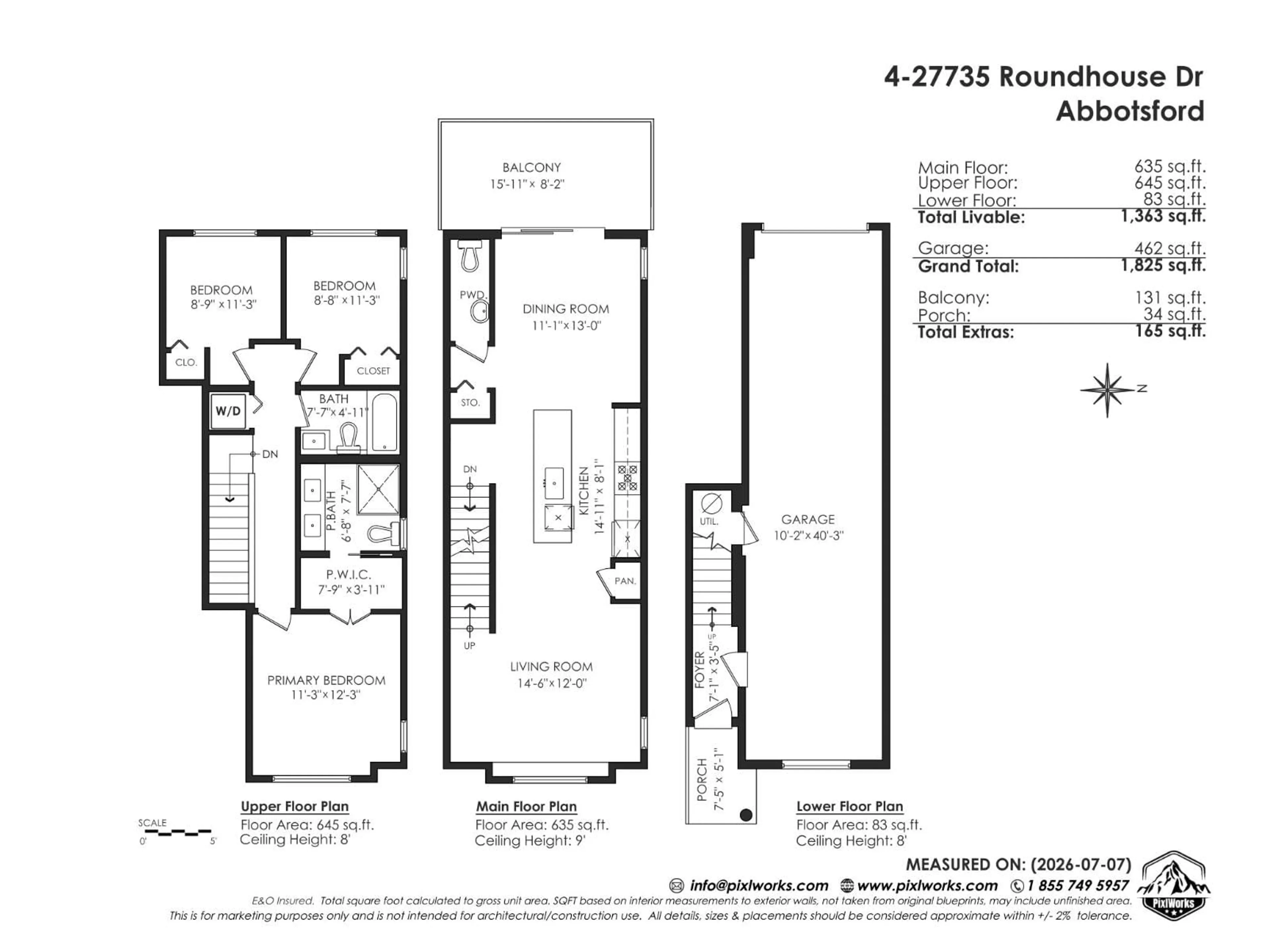 Floor plan for 4 - 27735 ROUNDHOUSE DRIVE, Abbotsford British Columbia V4X0B9