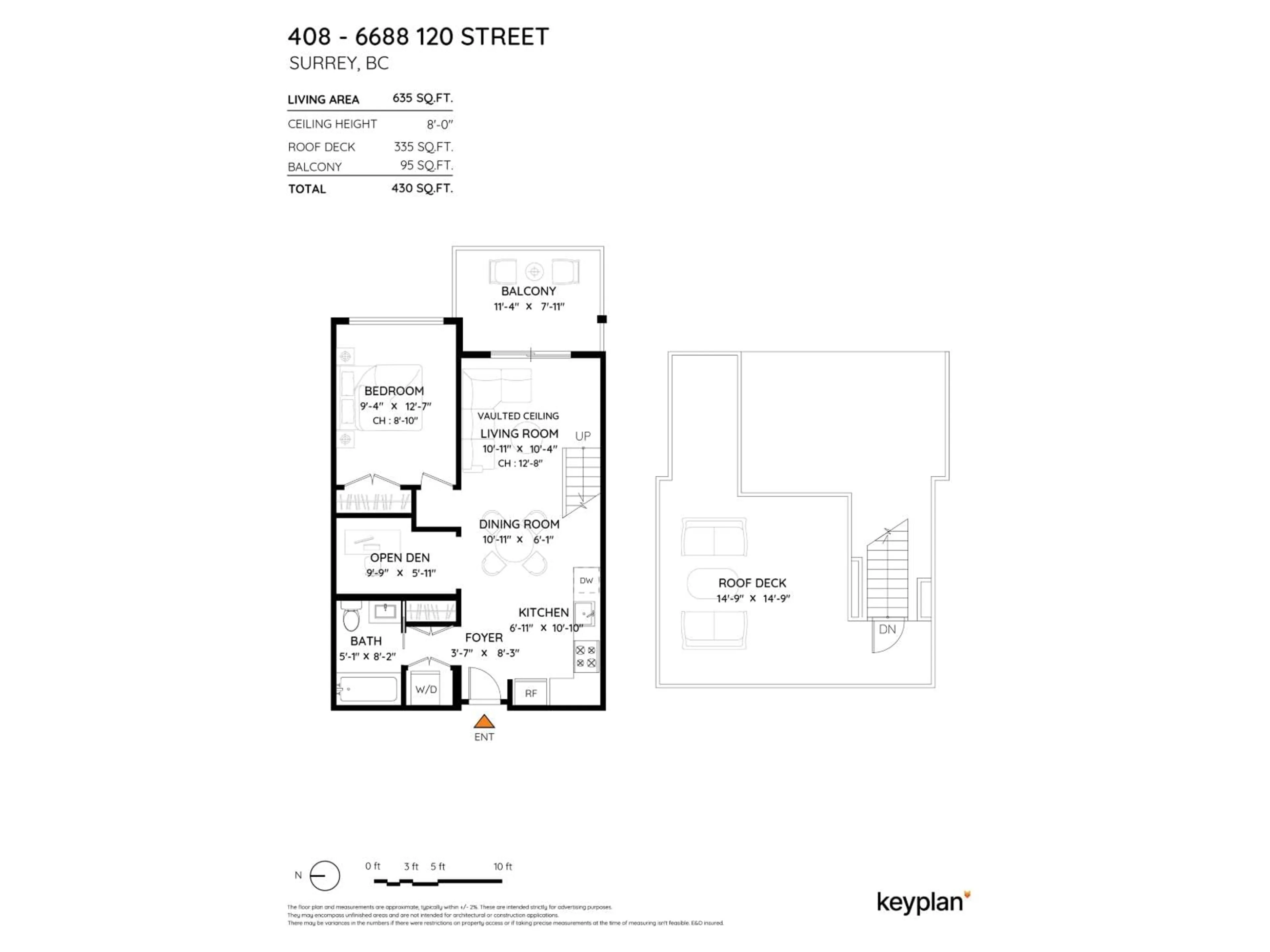 Floor plan for 408 - 6688 120 STREET, Surrey British Columbia V3W1T8