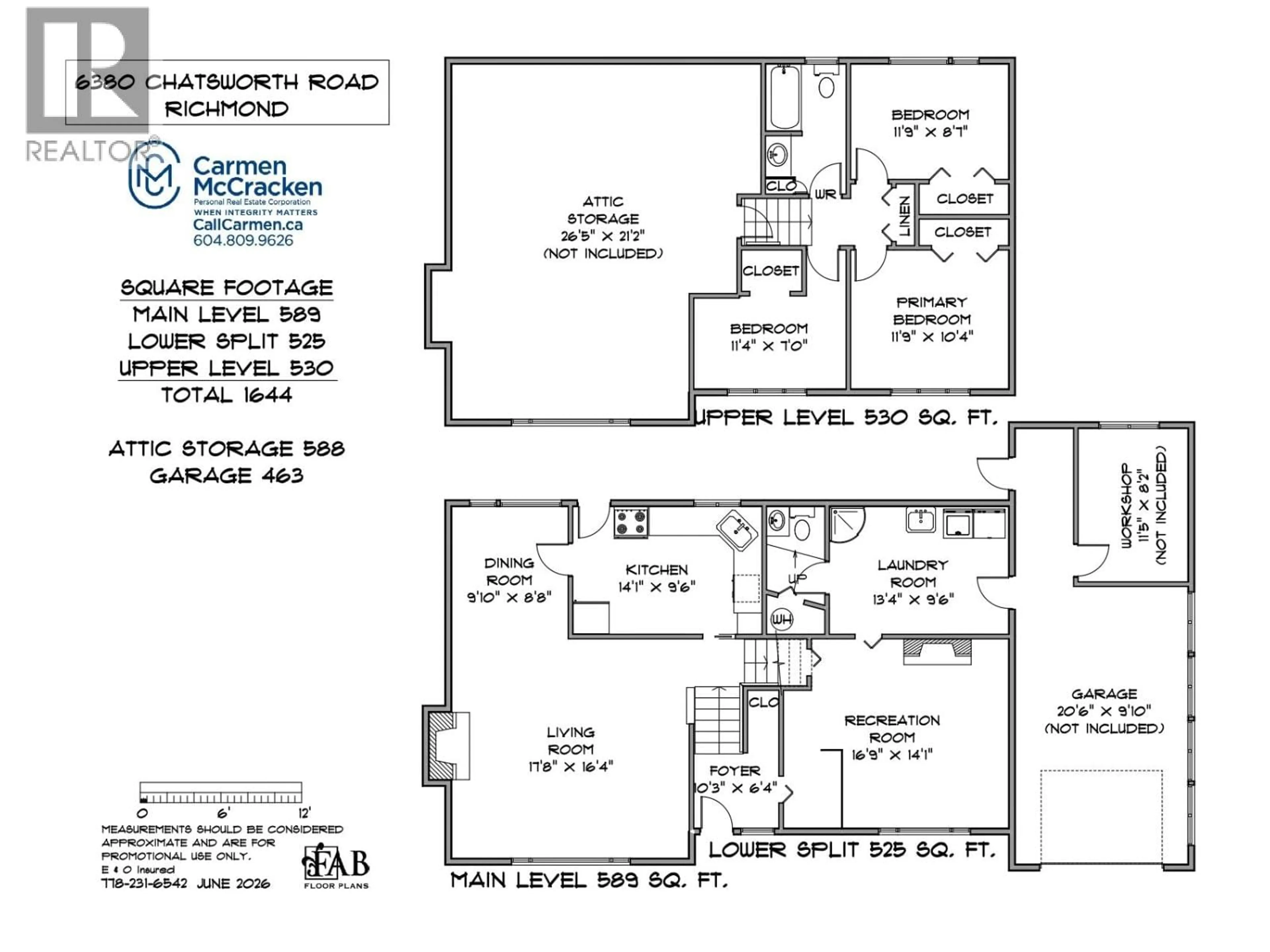 Floor plan for 6380 CHATSWORTH ROAD, Richmond British Columbia V7C3S3