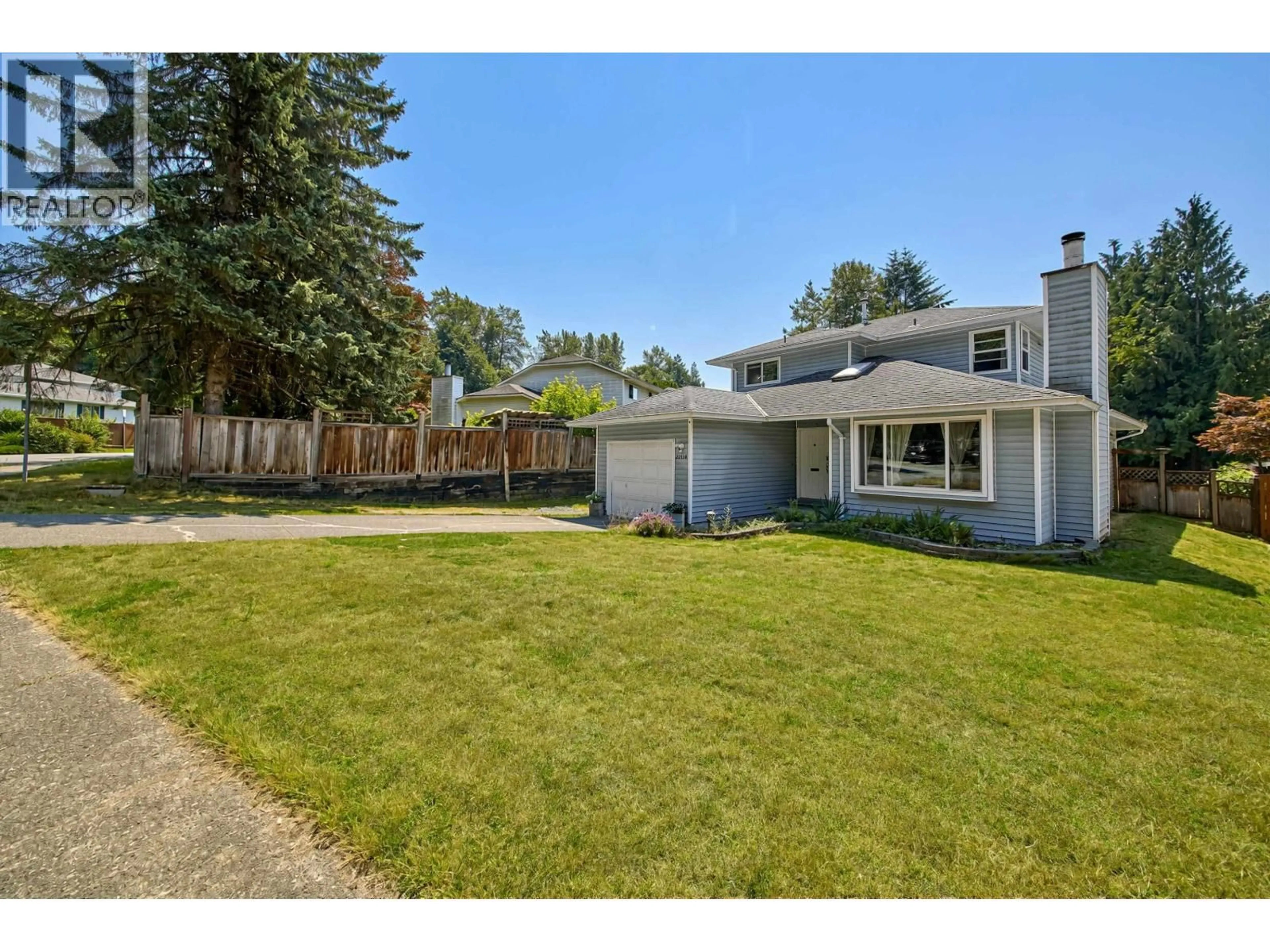 A pic from outside/outdoor area/front of a property/back of a property/a pic from drone, street for 22130 RIVER BEND, Maple Ridge British Columbia V2X9P3
