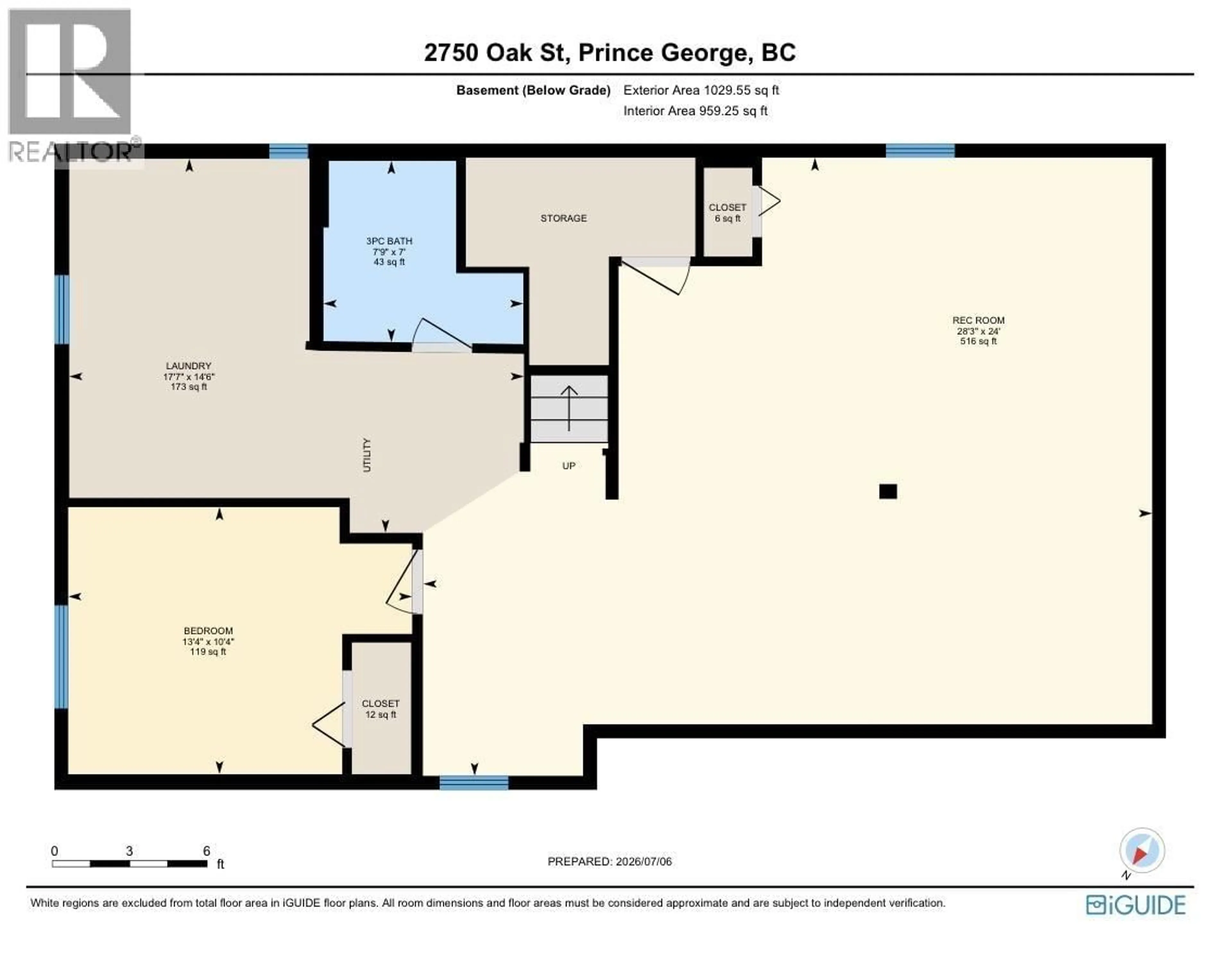 Floor plan for 2750 OAK STREET, Prince George British Columbia V2L2A8