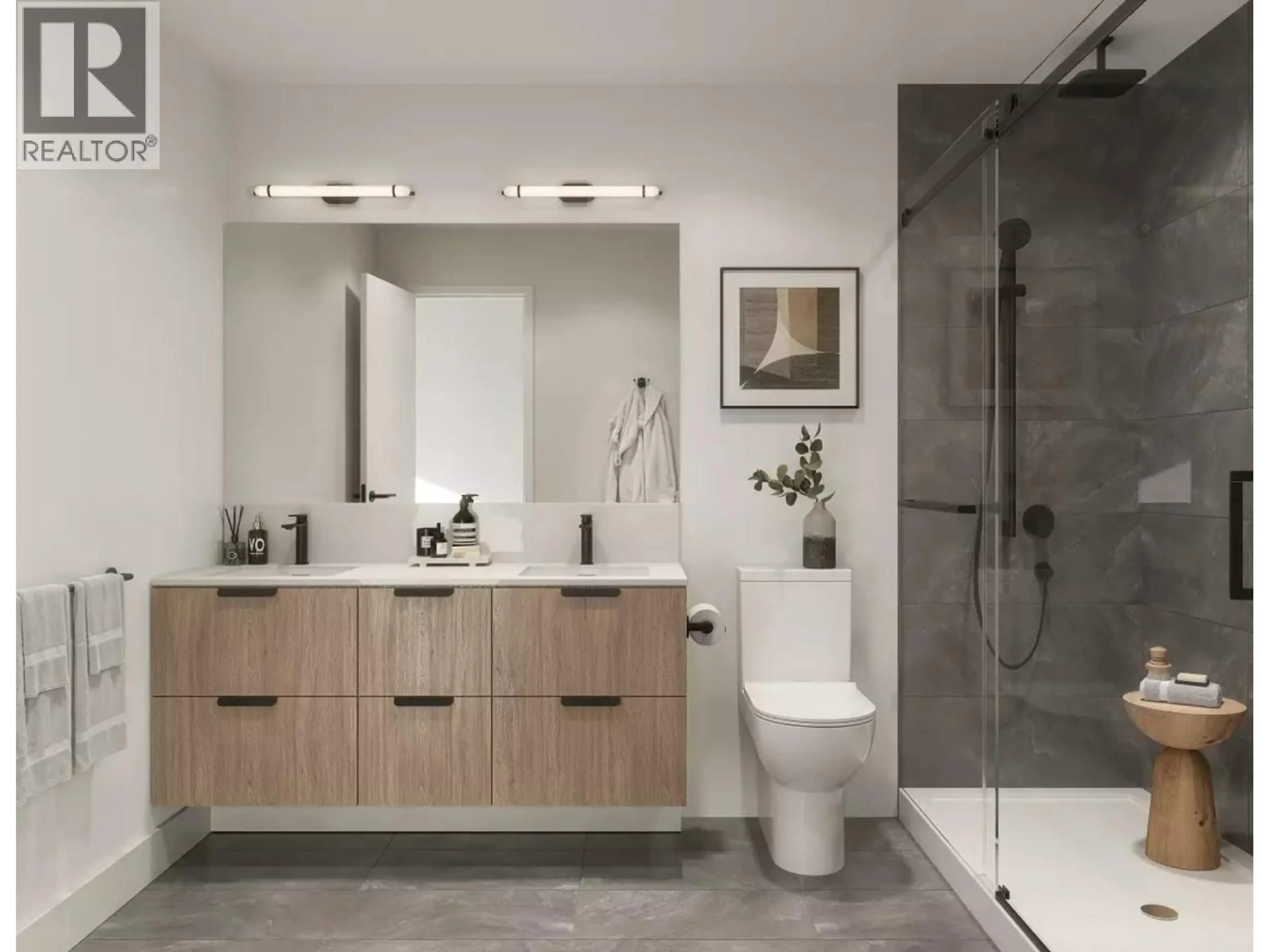 Contemporary bathroom, ceramic/tile floor for 701 - 600 SHAW AVENUE, Coquitlam British Columbia V3K2R1