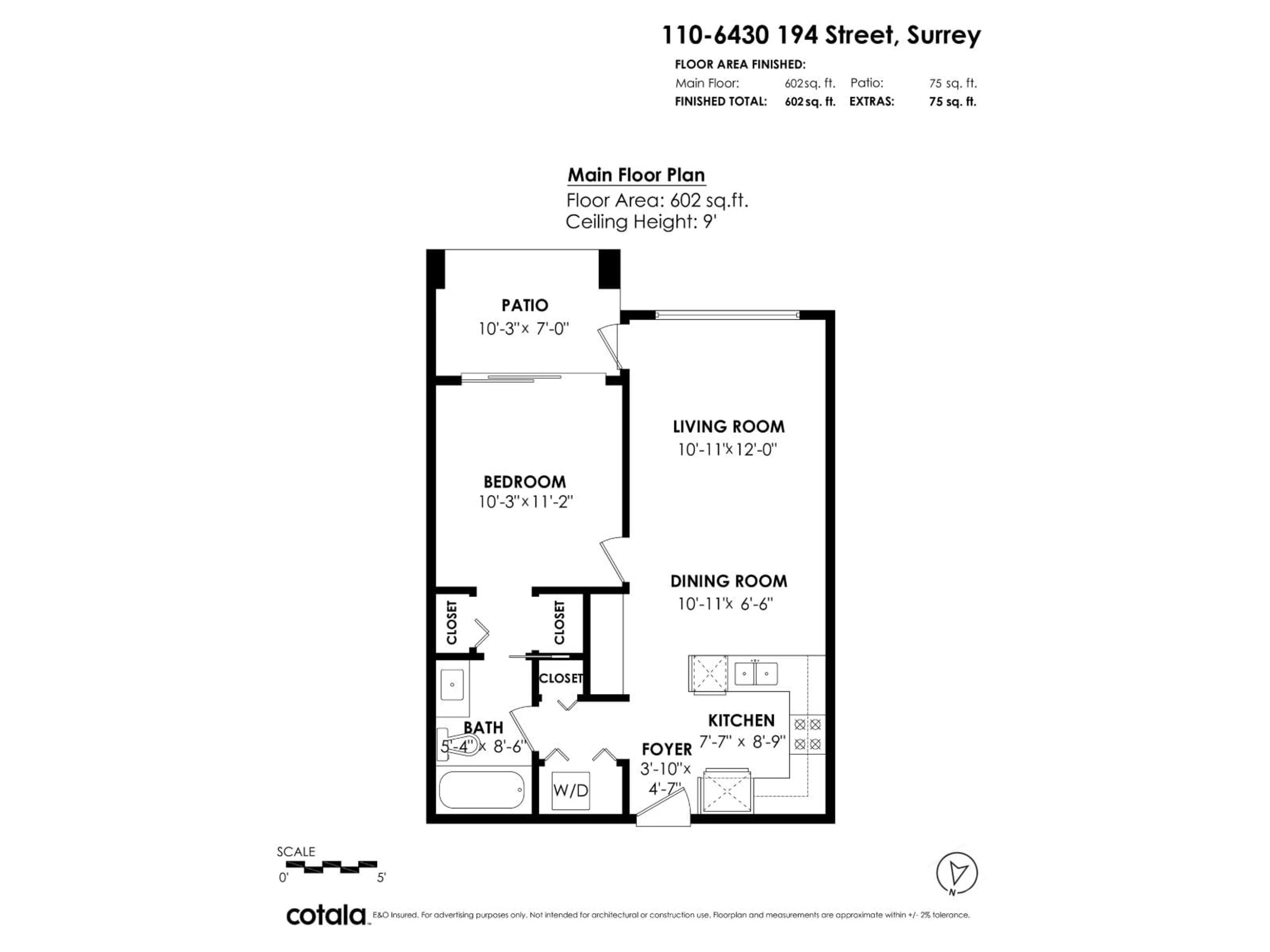 Floor plan for 110 - 6430 194 STREET, Surrey British Columbia V4N6J7