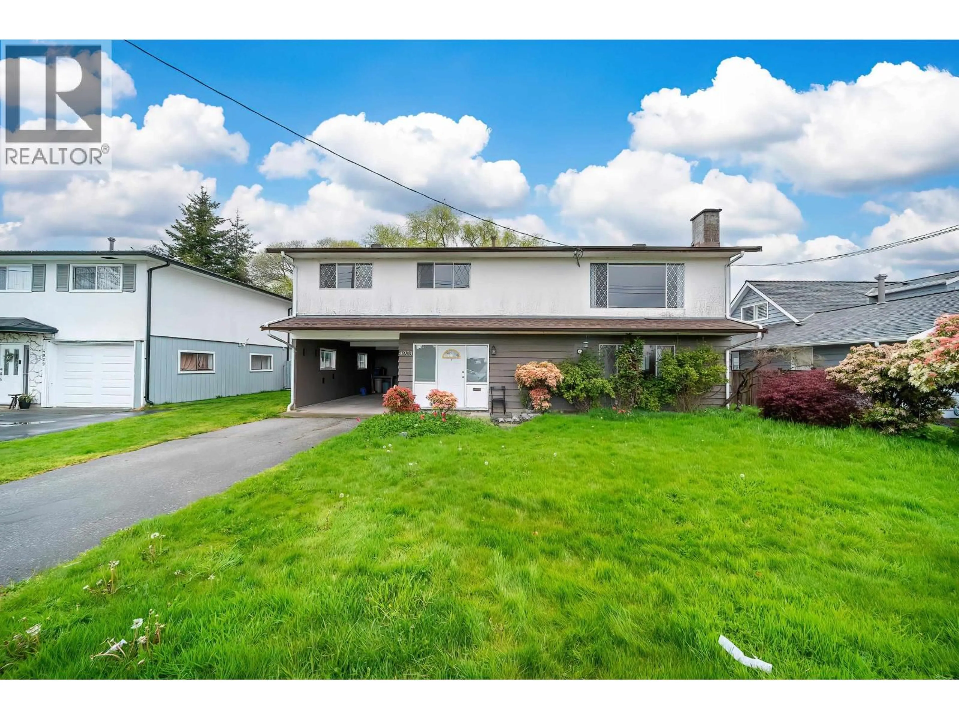 A pic from outside/outdoor area/front of a property/back of a property/a pic from drone, street for 4933 44 AVENUE, Delta British Columbia V4K1B9