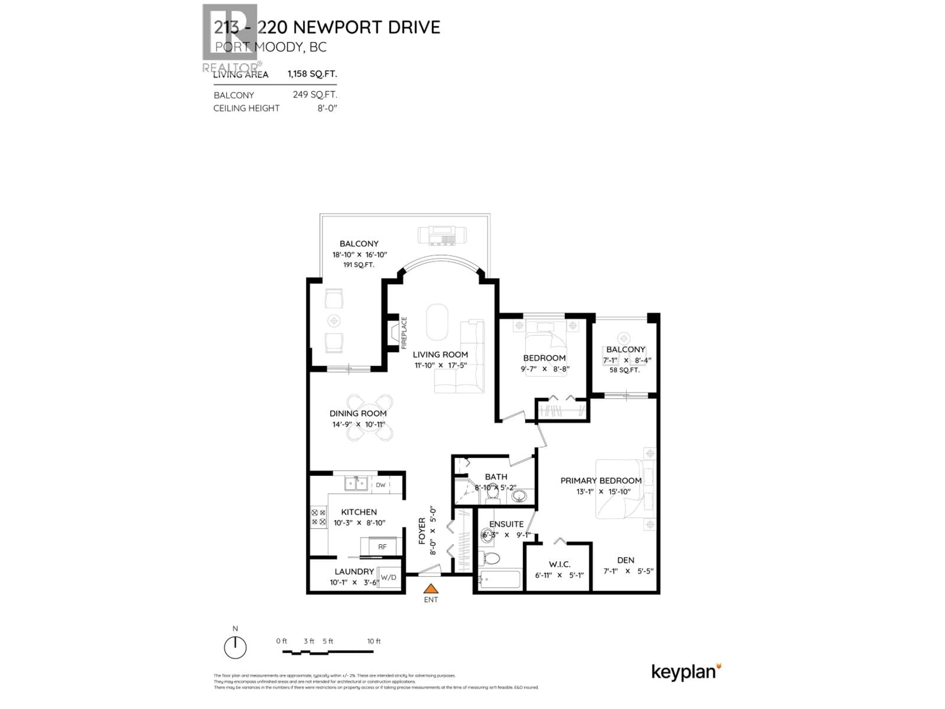 Floor plan for 213 - 220 NEWPORT DRIVE, Port Moody British Columbia V3H5B8
