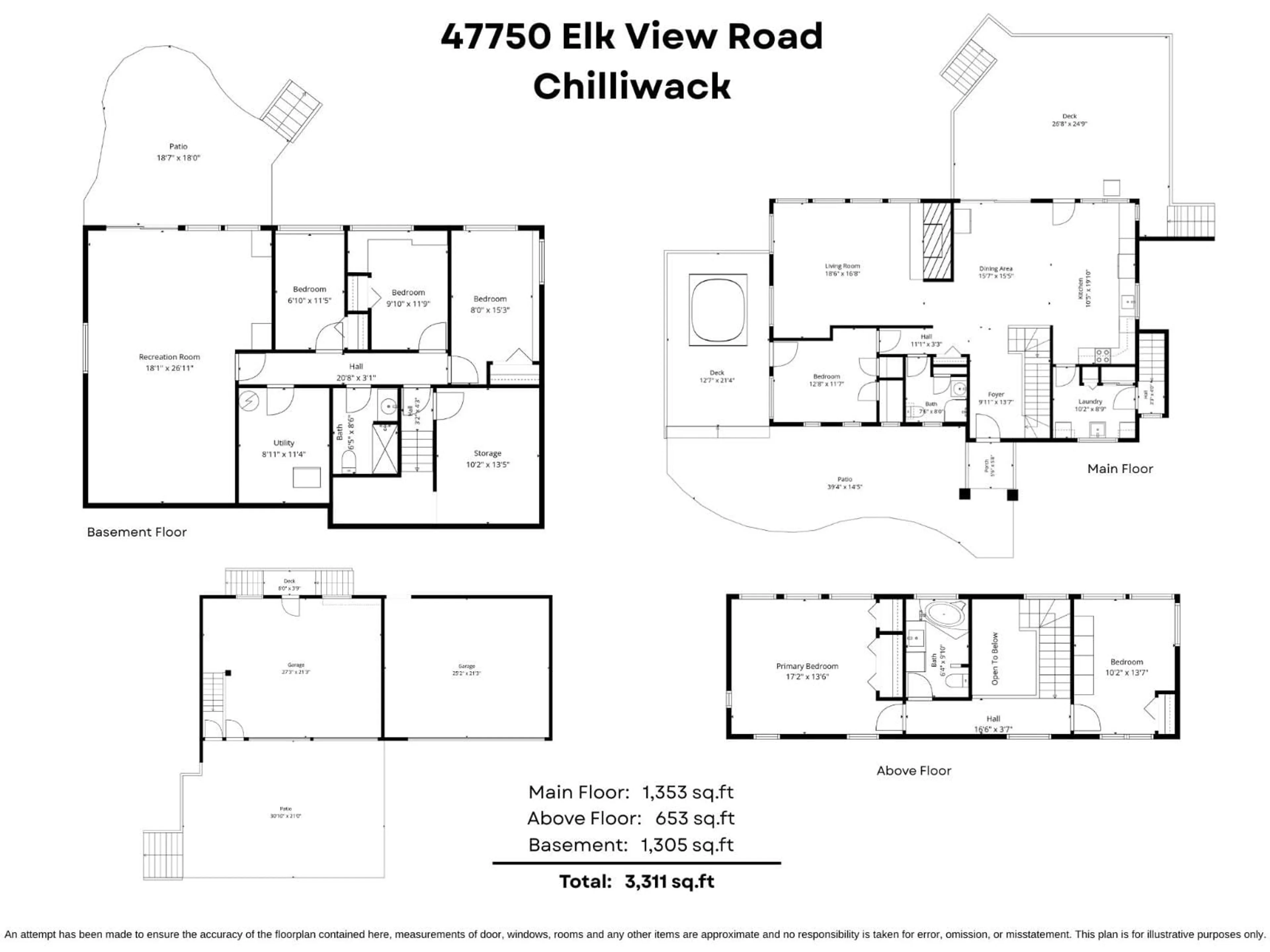 Floor plan for 47750 ELK VIEW ROAD, Chilliwack British Columbia V2R4S5