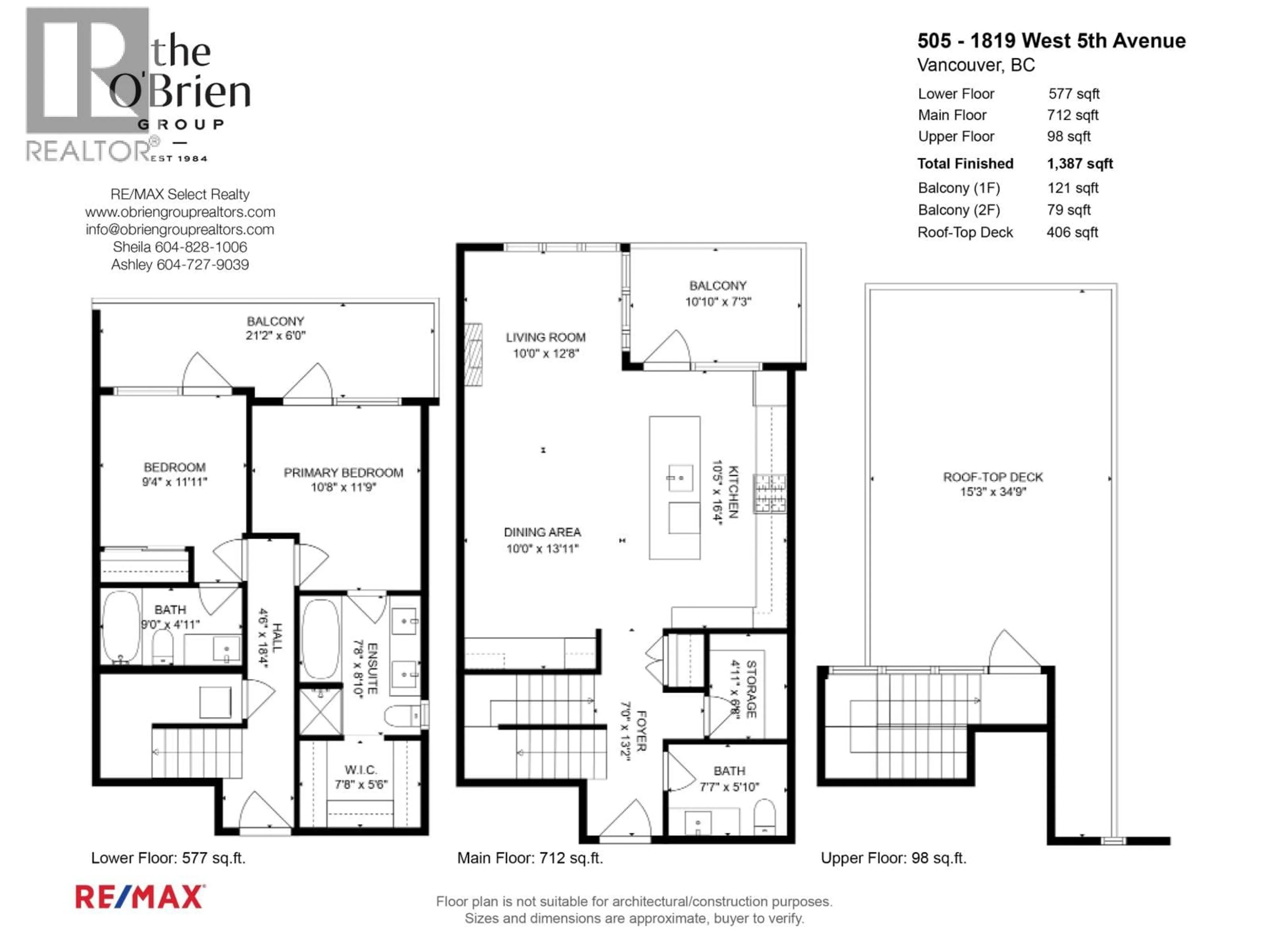 Floor plan for 505 - 1819 5TH AVENUE, Vancouver British Columbia V6J1P5