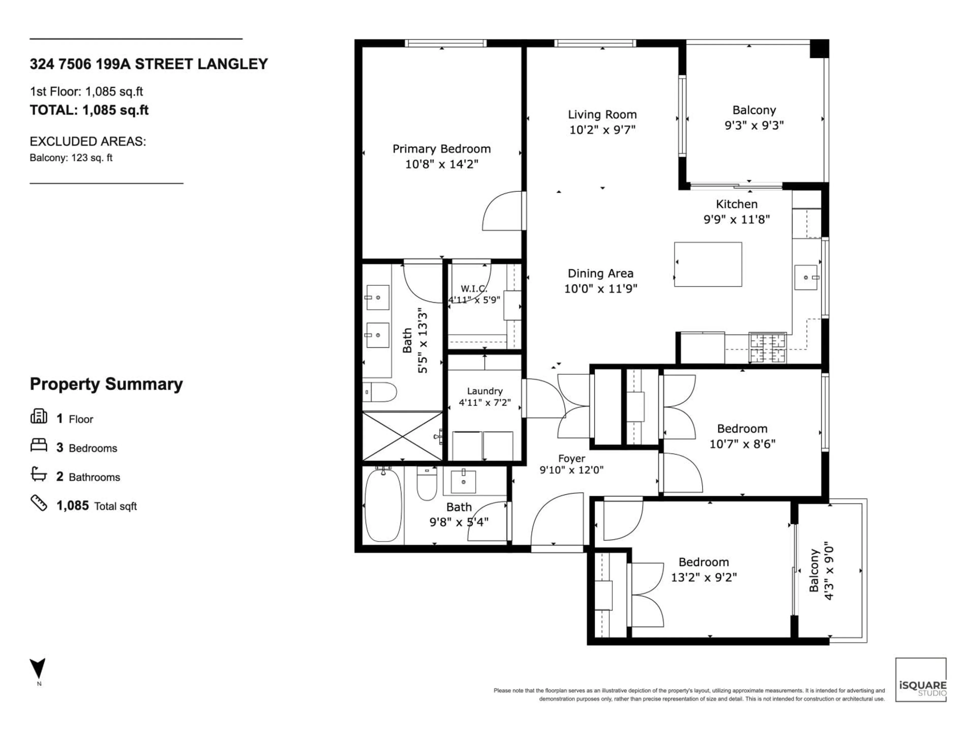 Floor plan for 324 - 7506 199A STREET, Langley British Columbia V2Y3K9