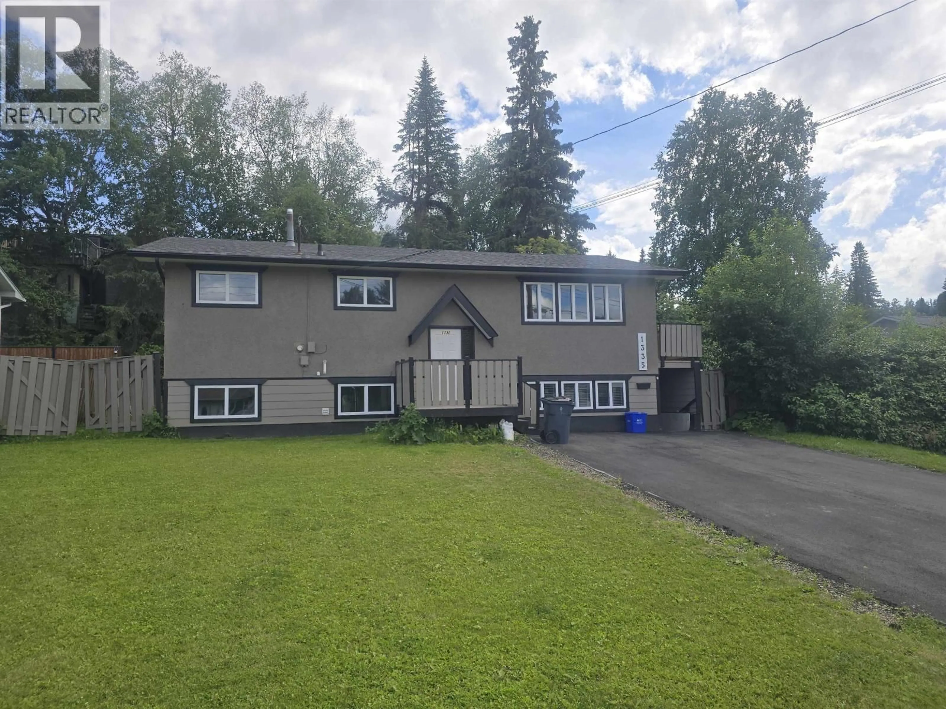 A pic from outside/outdoor area/front of a property/back of a property/a pic from drone, street for 1335 PEARSON AVENUE, Prince George British Columbia V2L4K2