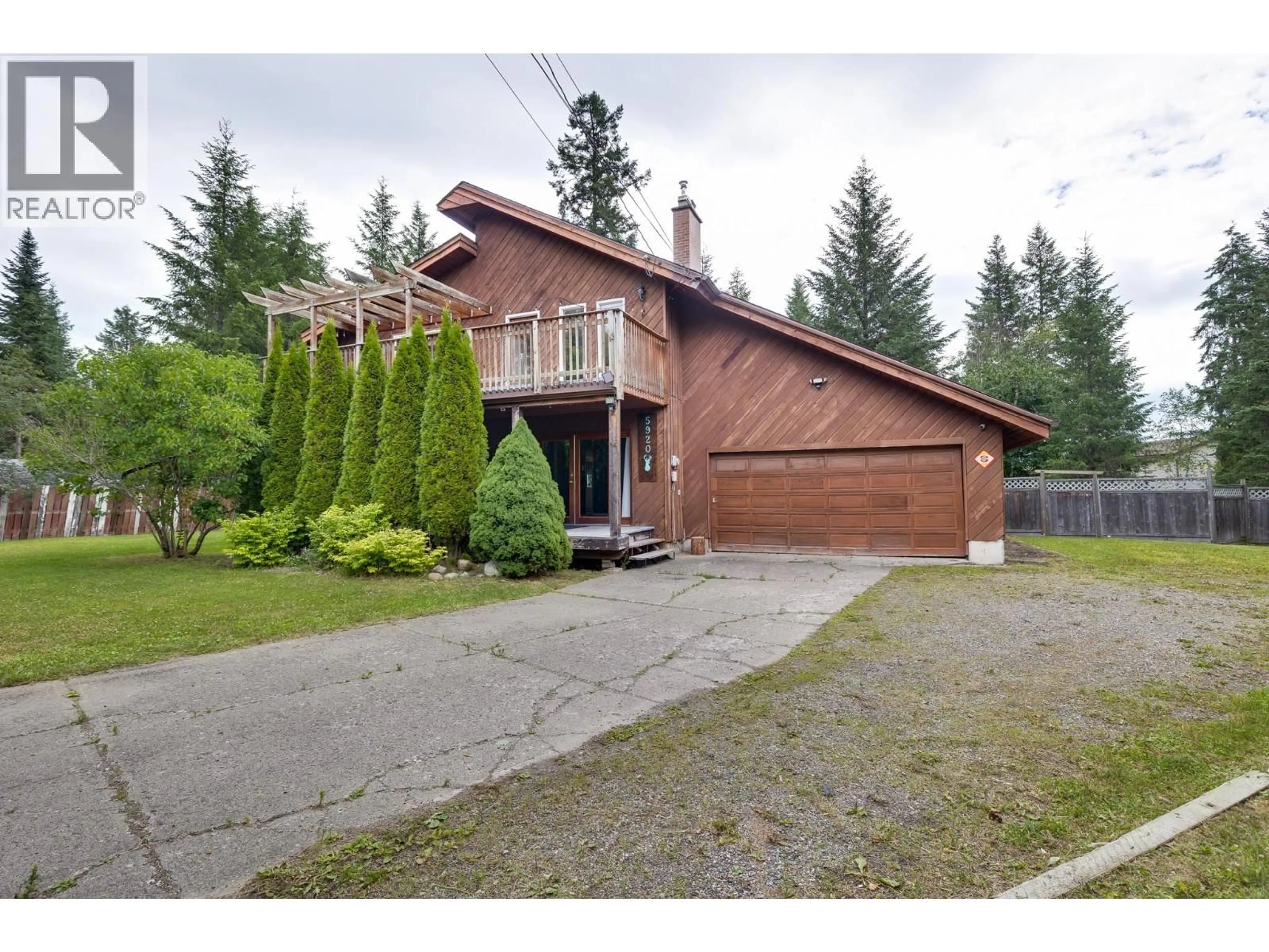 A pic from outside/outdoor area/front of a property/back of a property/a pic from drone, street for 5920 RIVERDALE CRESCENT, Prince George British Columbia V2K4Y7