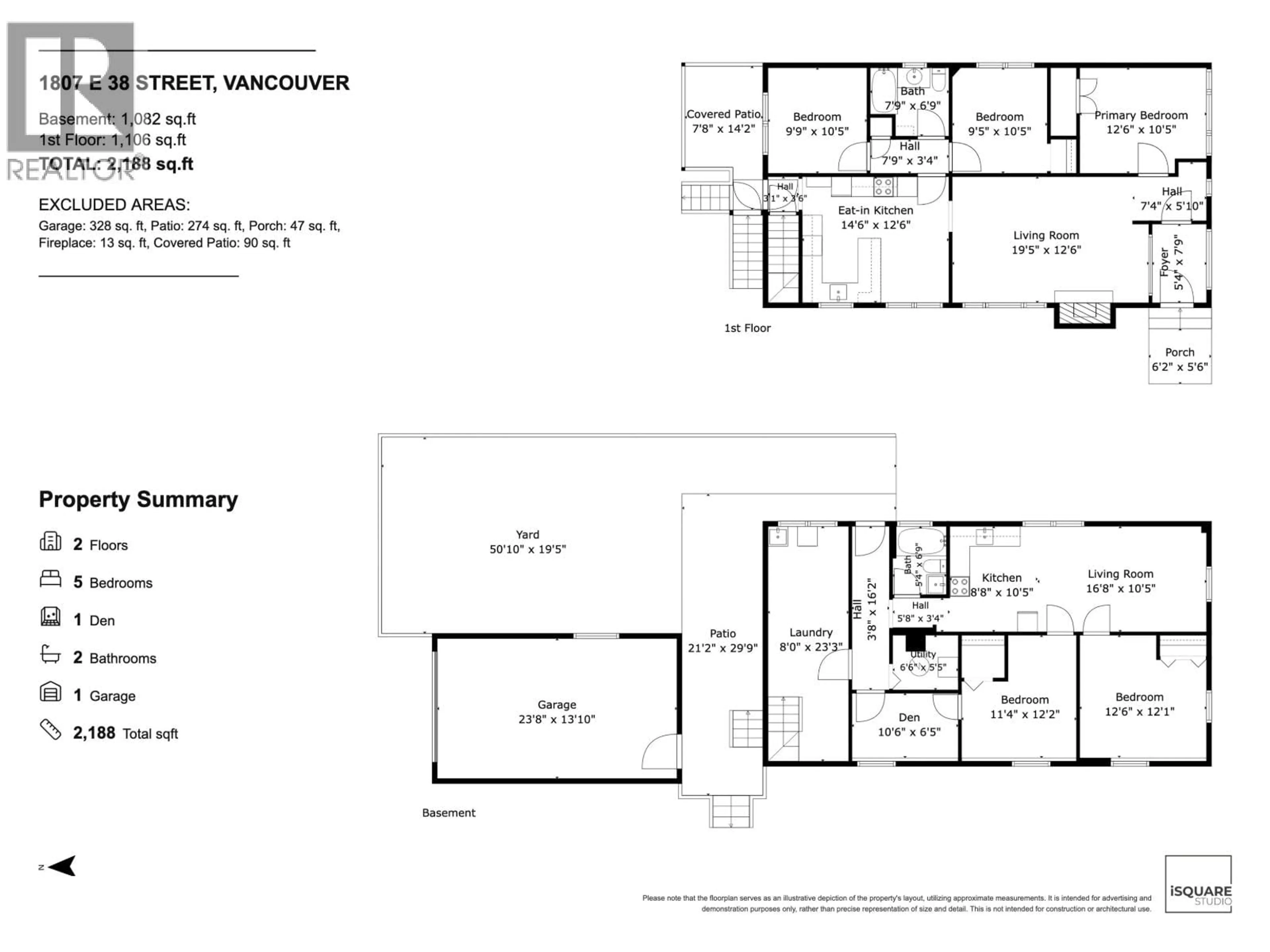 Floor plan for 1807 38TH AVENUE, Vancouver British Columbia V5P1G6