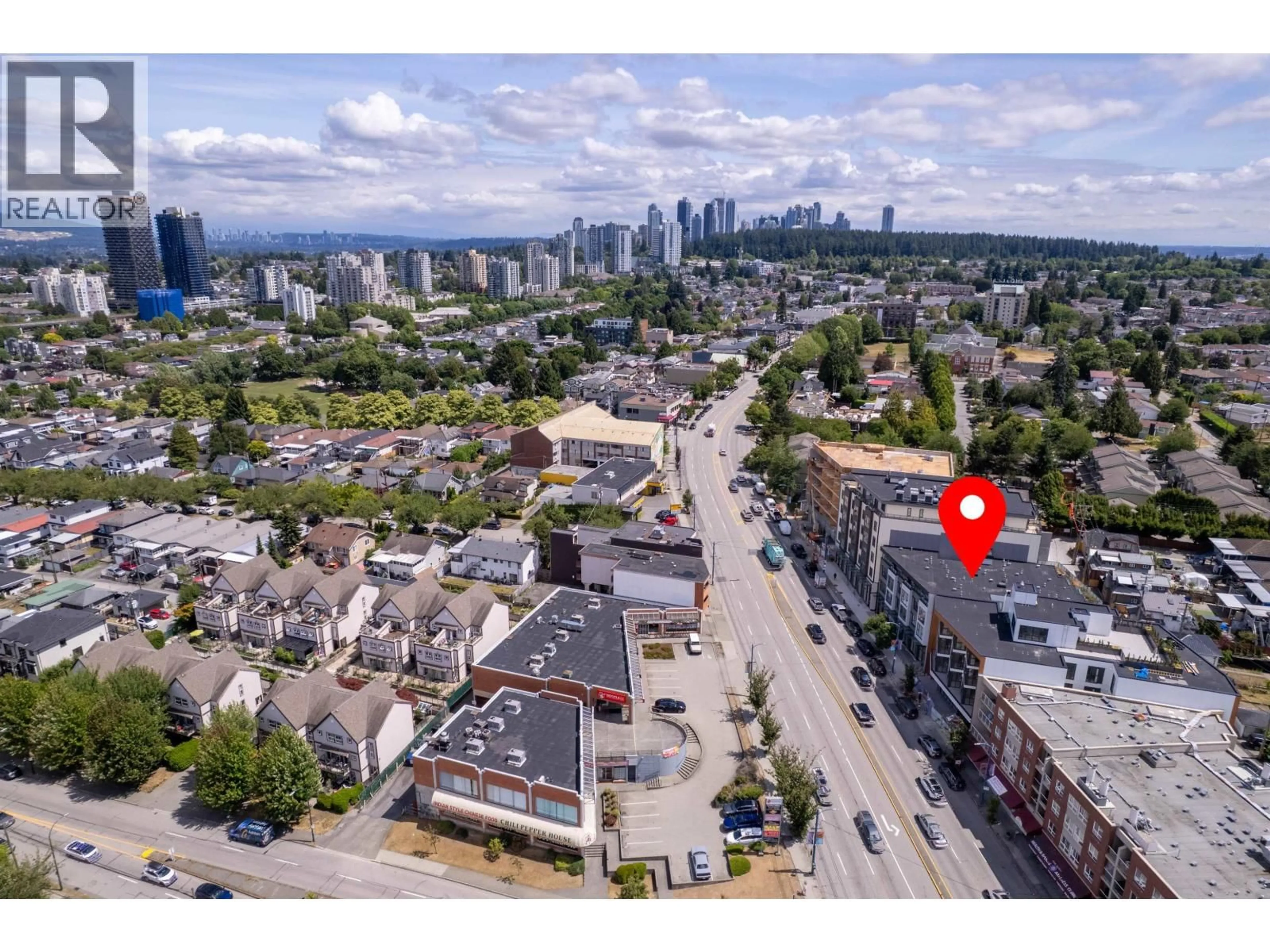 A pic from outside/outdoor area/front of a property/back of a property/a pic from drone, city buildings view from balcony for 207 - 3050 KINGSWAY, Vancouver British Columbia V5R5J7