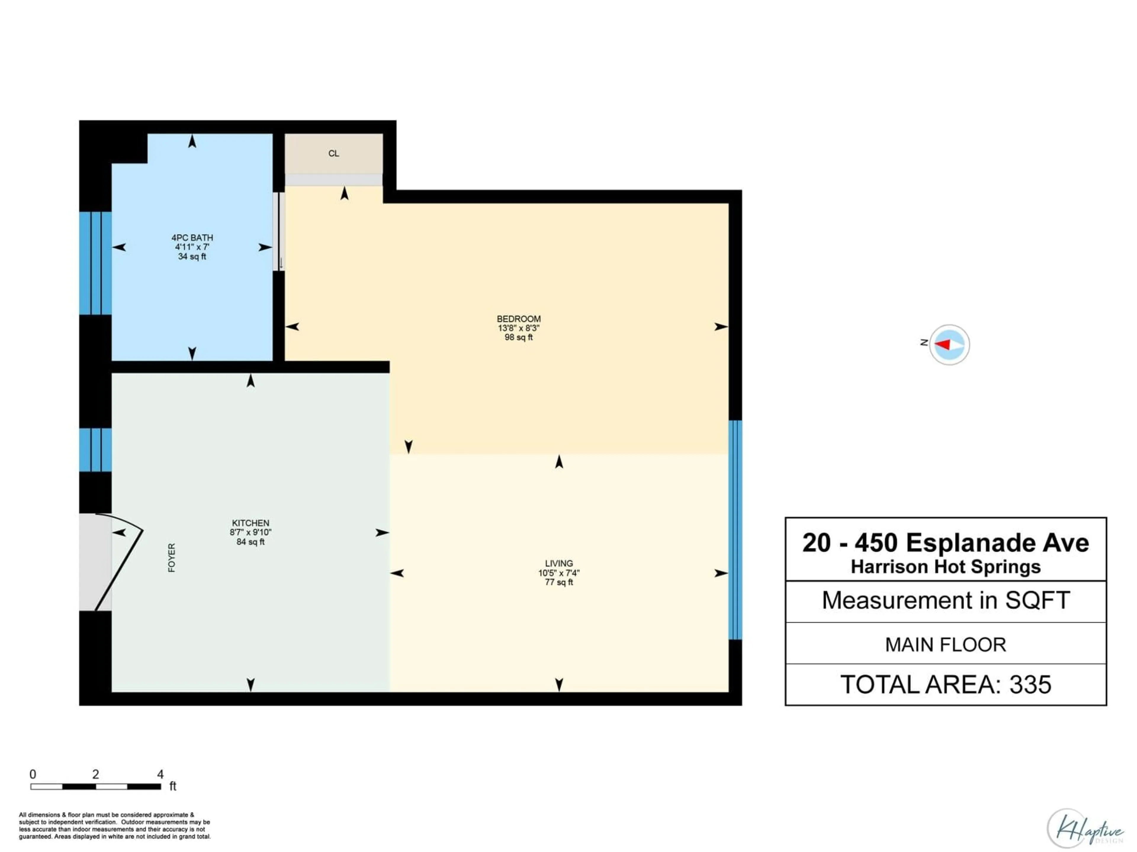 Floor plan for 20 - 450 ESPLANADE AVENUE, Harrison Hot Springs British Columbia V0M1K0