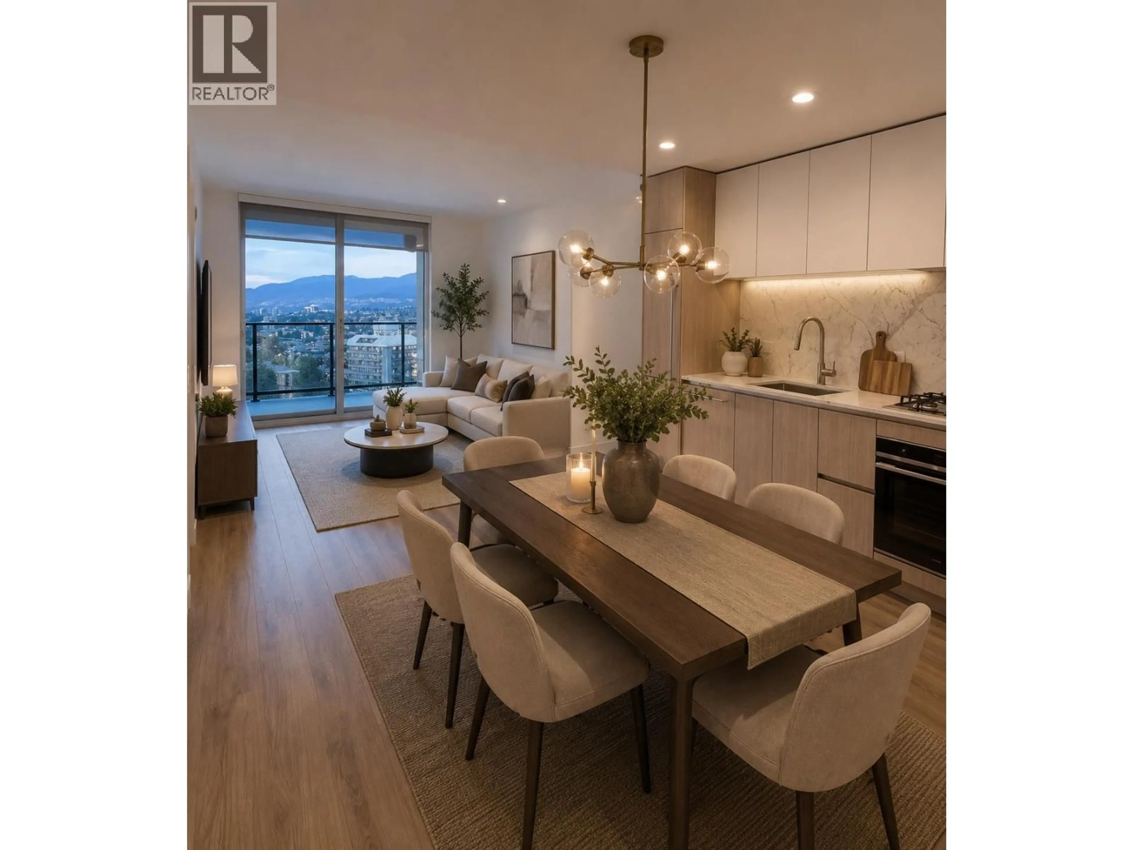 Open concept kitchen, wood/laminate floor for 2909 - 2135 SPRINGER AVENUE, Burnaby British Columbia V5B0C1