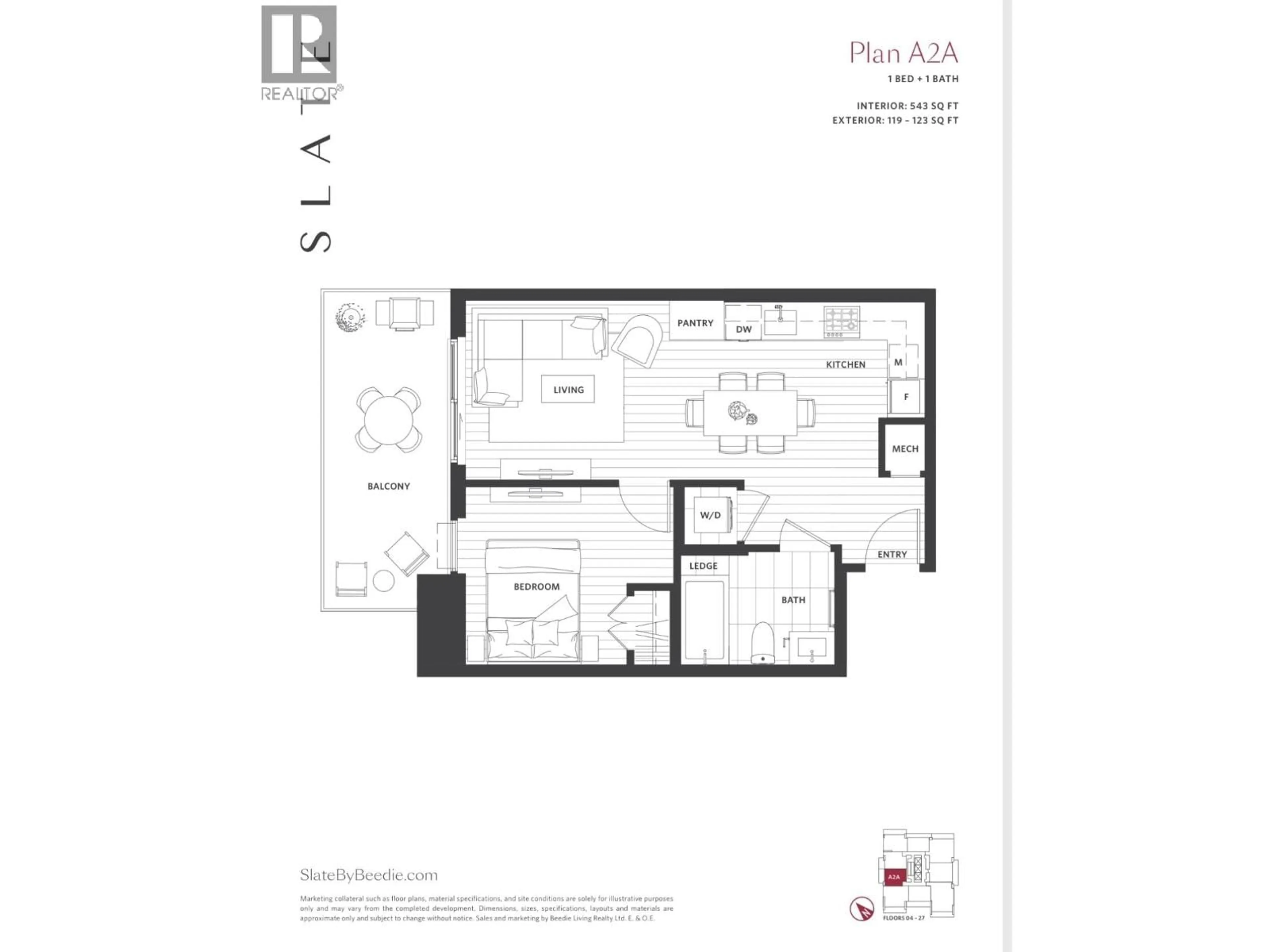 Floor plan for 2909 - 2135 SPRINGER AVENUE, Burnaby British Columbia V5B0C1