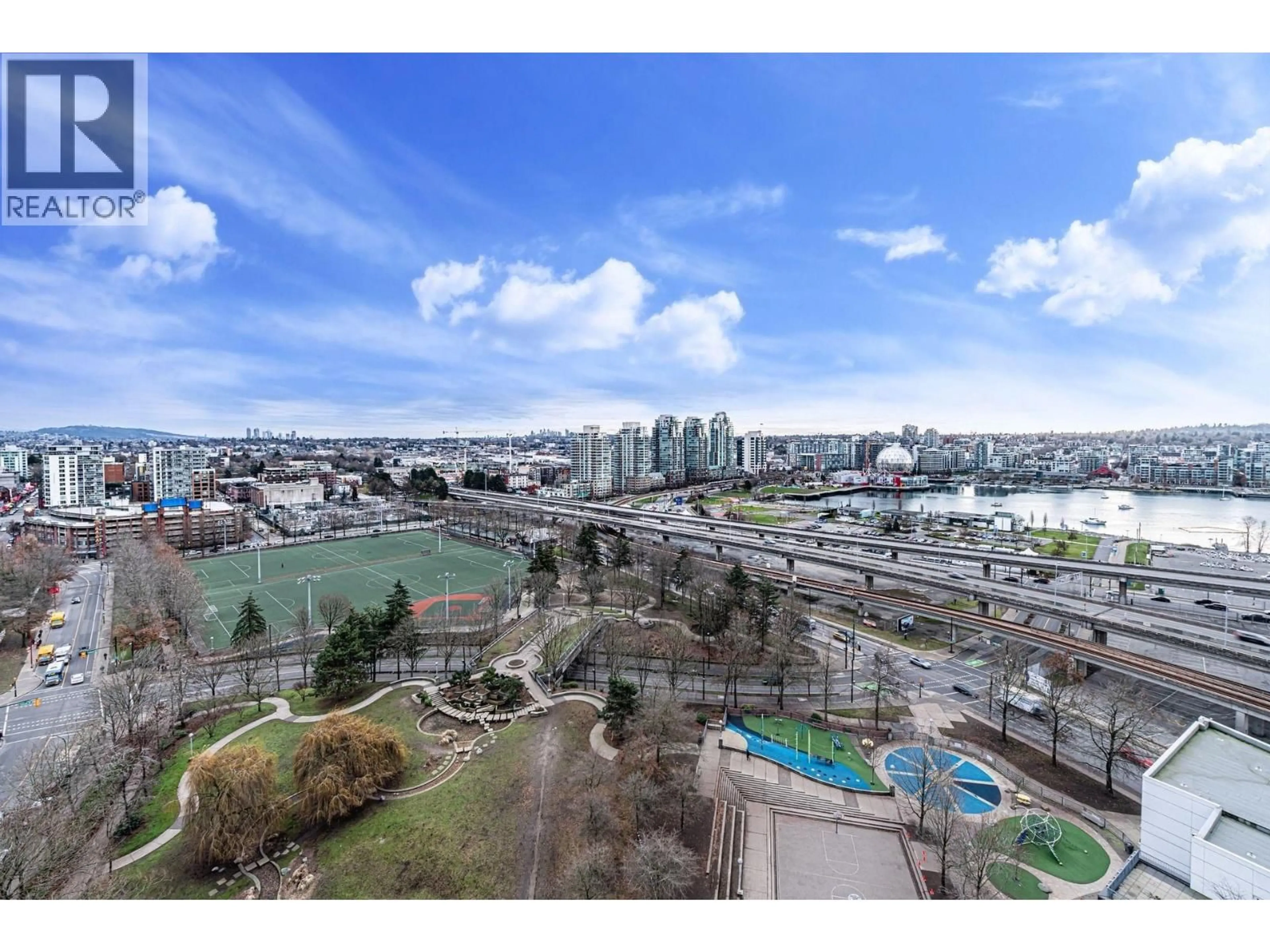 A pic from outside/outdoor area/front of a property/back of a property/a pic from drone, water/lake/river/ocean view for 2209 - 58 KEEFER PLACE, Vancouver British Columbia V6B0B8