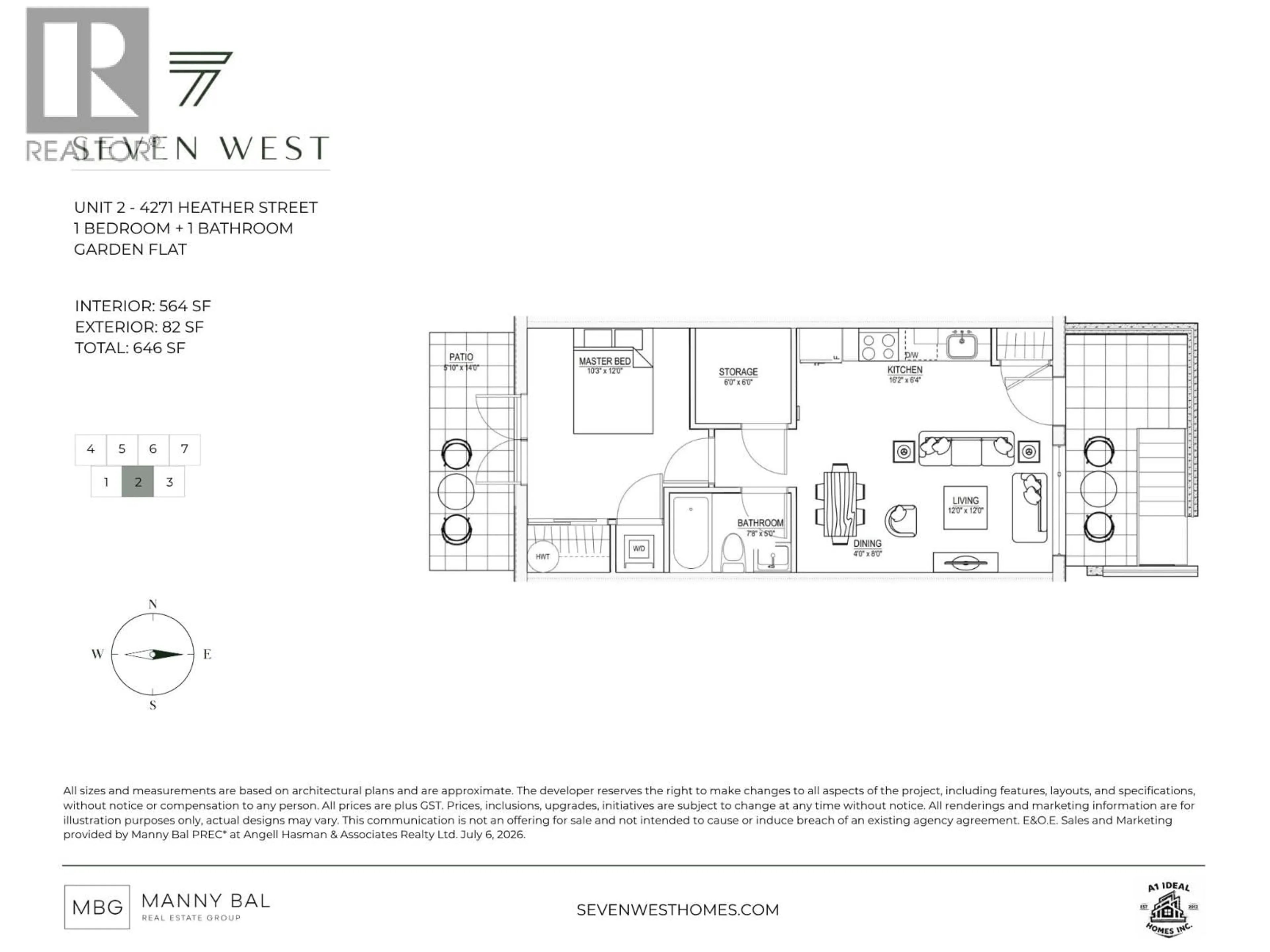 Floor plan for 2 - 4271 HEATHER STREET, Vancouver British Columbia V5Z2G5