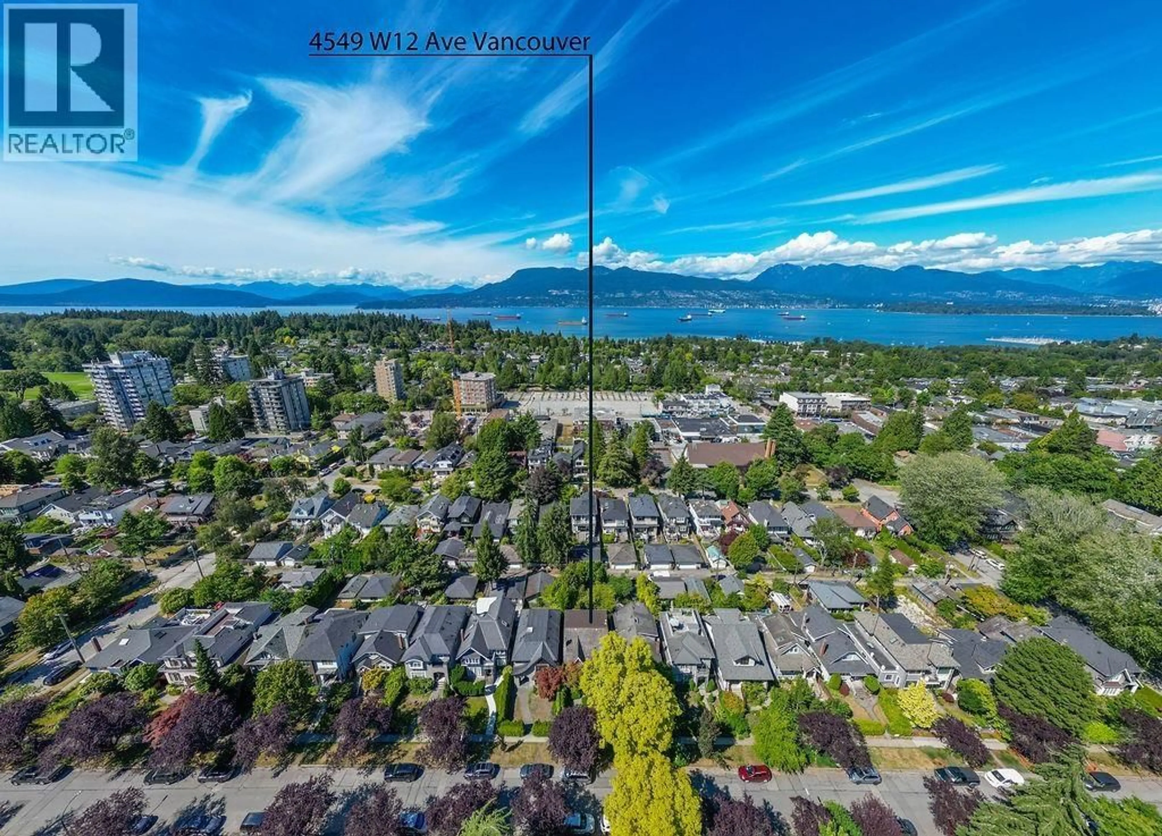 A pic from outside/outdoor area/front of a property/back of a property/a pic from drone, water/lake/river/ocean view for 4549 12TH AVENUE, Vancouver British Columbia V6R2R4