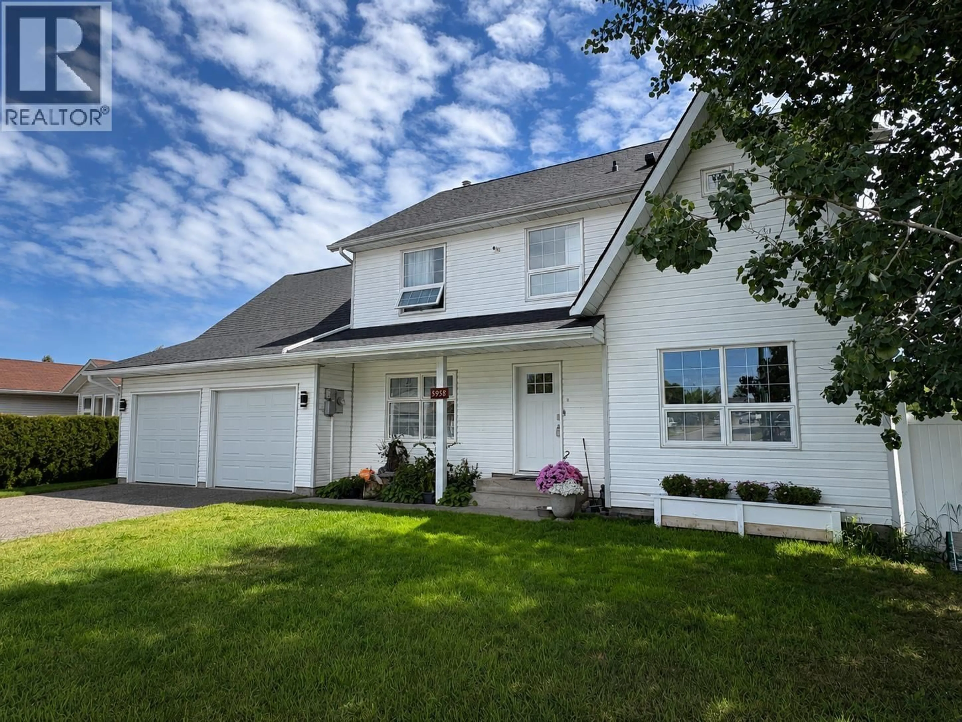 Home with vinyl exterior material, street for 5958 KOVACHICH DRIVE, Prince George British Columbia V2N6S9