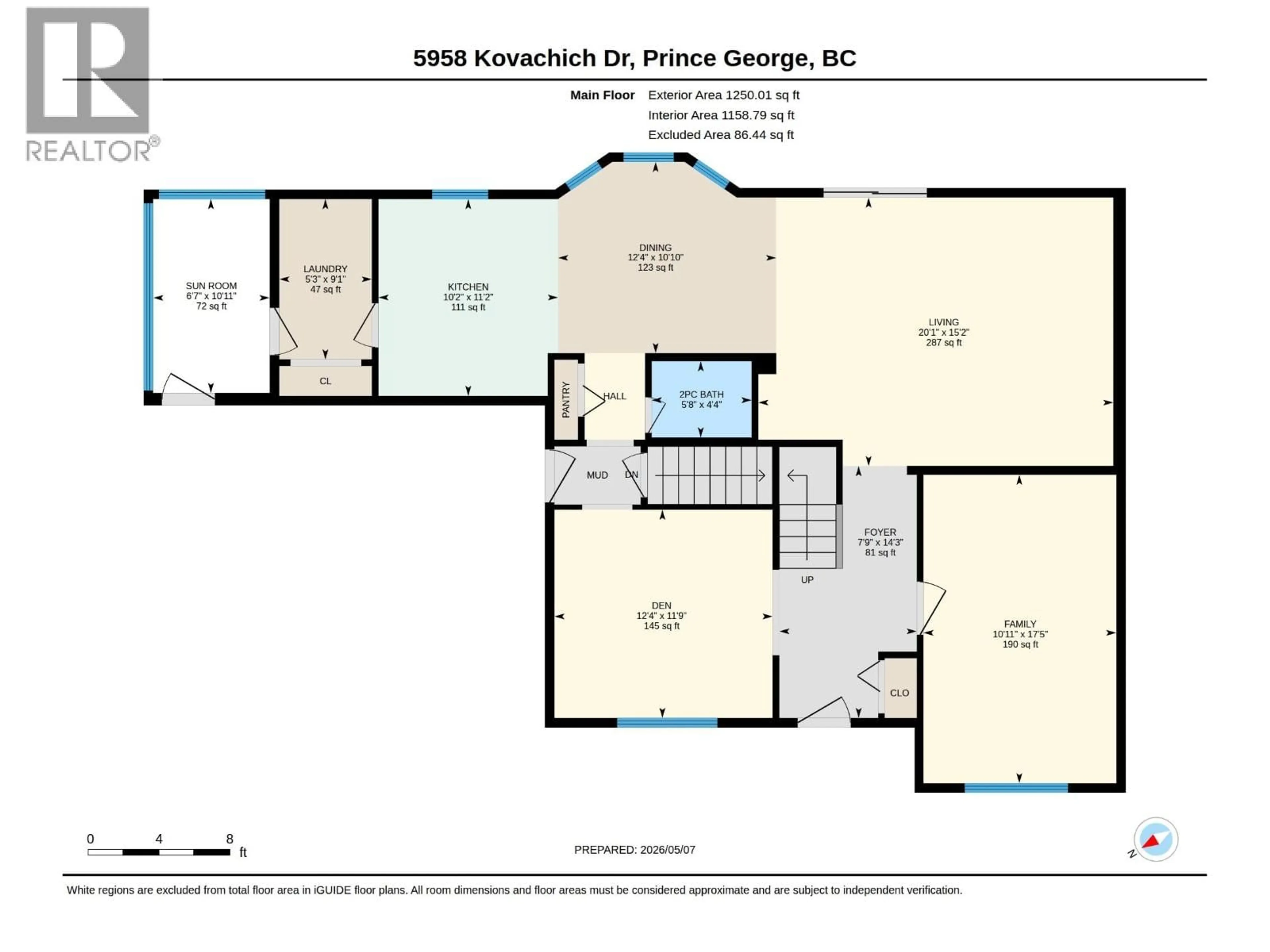 Floor plan for 5958 KOVACHICH DRIVE, Prince George British Columbia V2N6S9