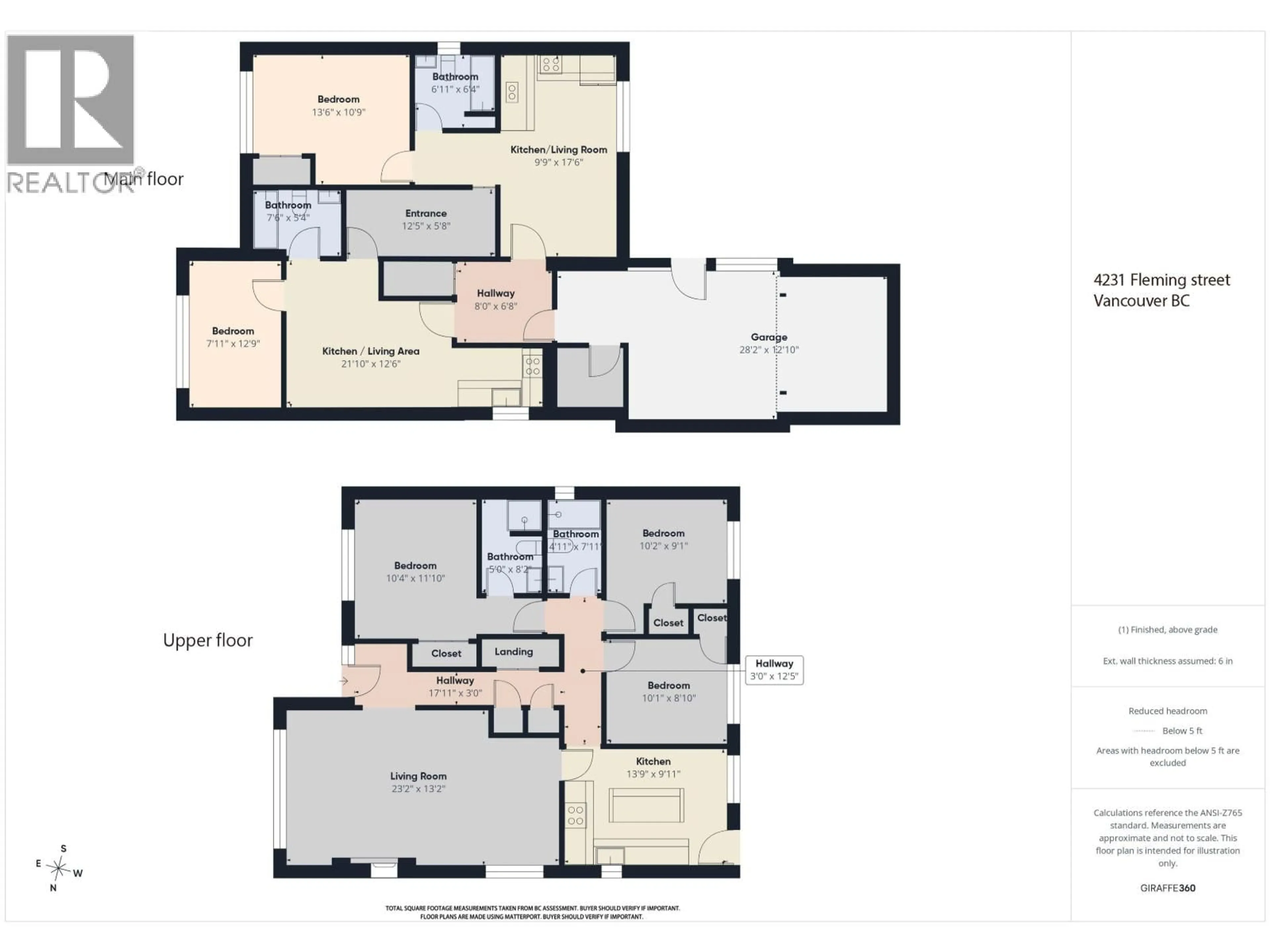 Floor plan for 4231 FLEMING STREET, Vancouver British Columbia V5N3W4