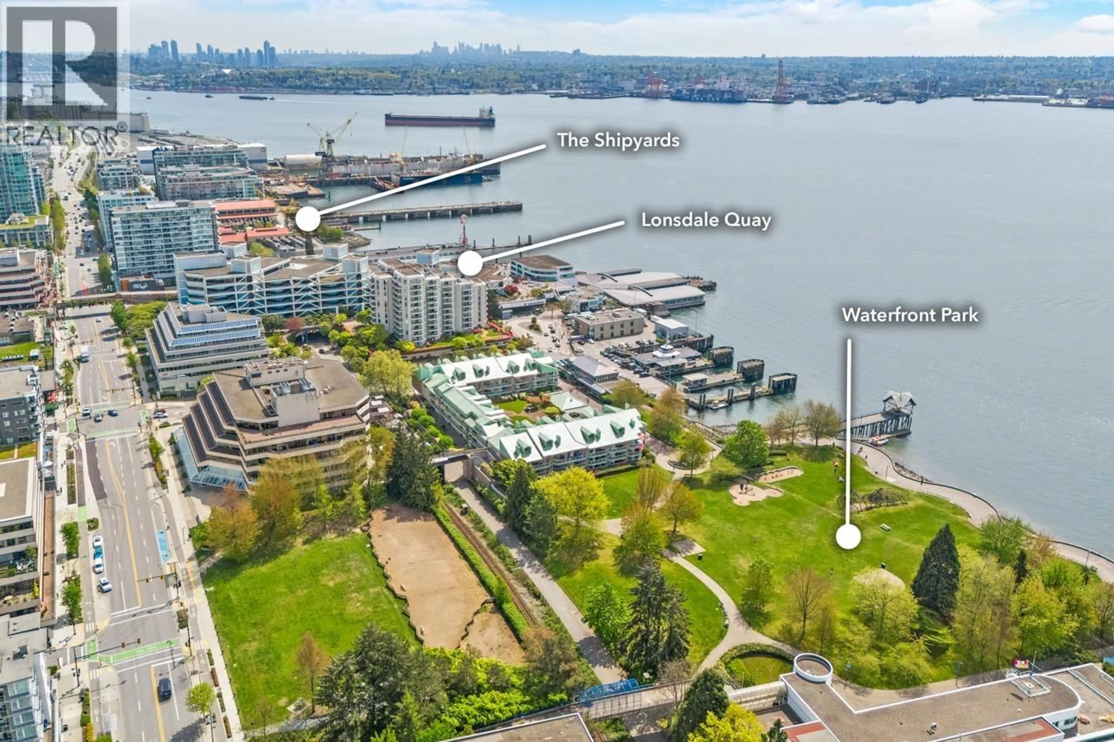 A pic from outside/outdoor area/front of a property/back of a property/a pic from drone, water/lake/river/ocean view for 112 - 211 3RD STREET, North Vancouver British Columbia V7M1E9