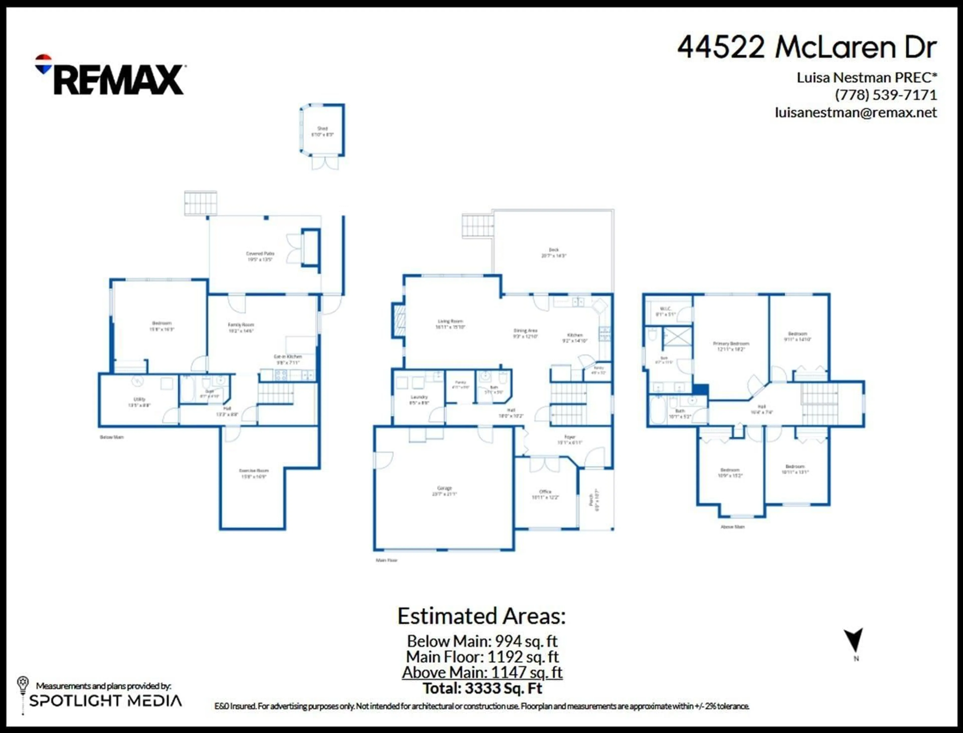 Floor plan for 44522 MCLAREN DRIVE, Chilliwack British Columbia V2R0A3
